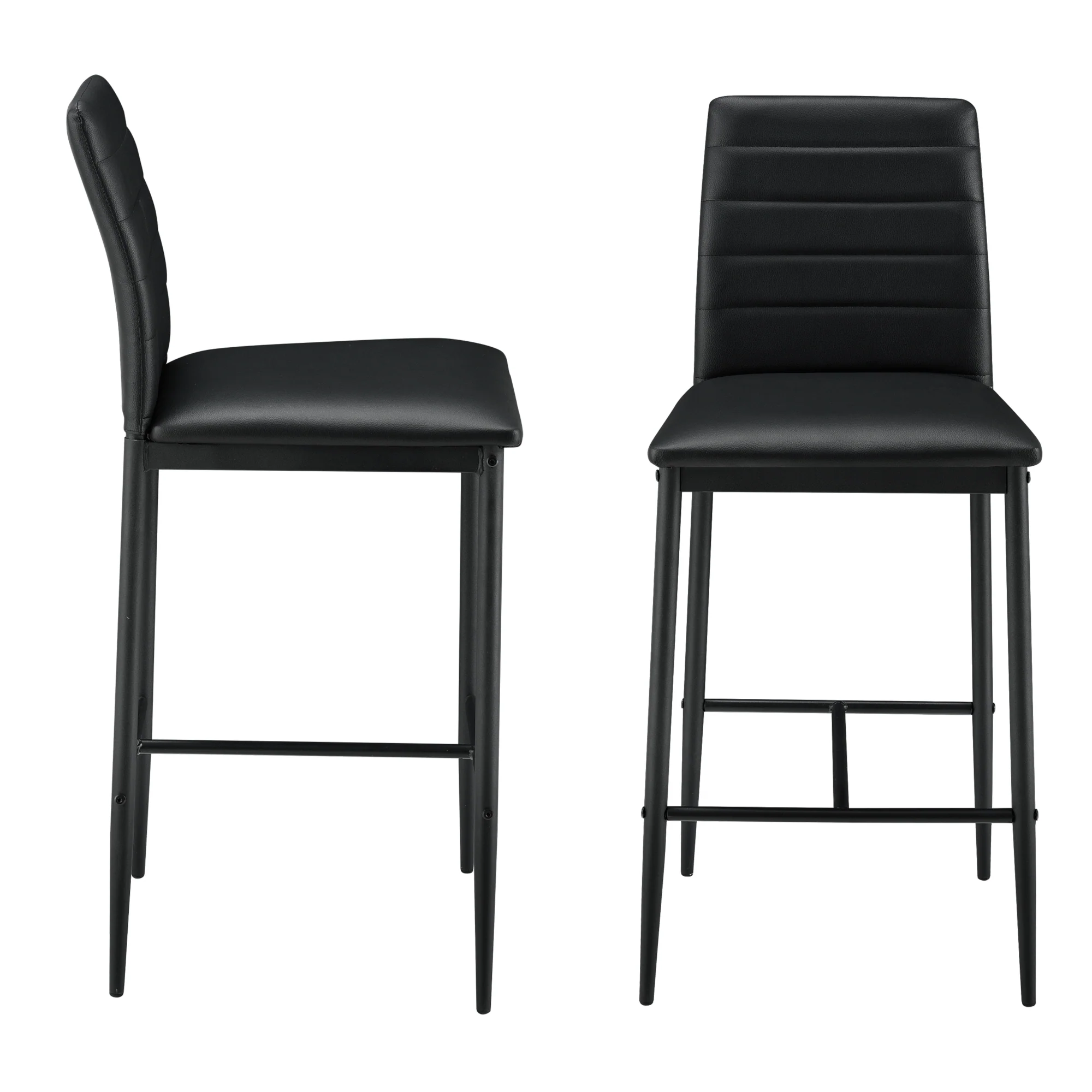Barkruk Lidköping kunstleer 96x43x47 cm set van 2 - zwart of wit - Image 2