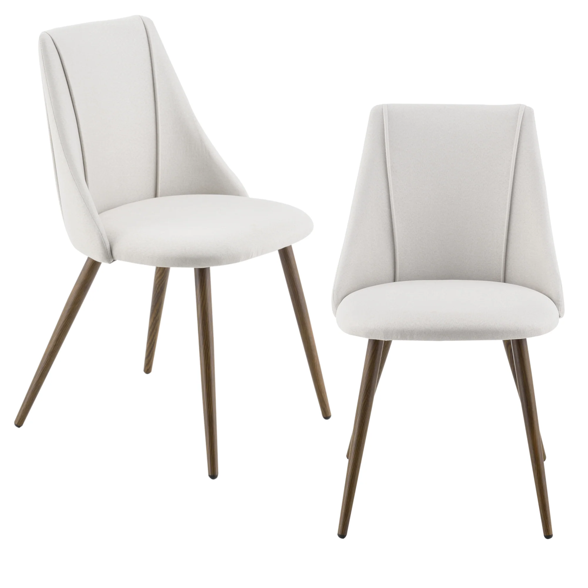Eetkamerstoel Danzig set van 2 stof en metaal 83x50x53 cm - verschillende kleuren