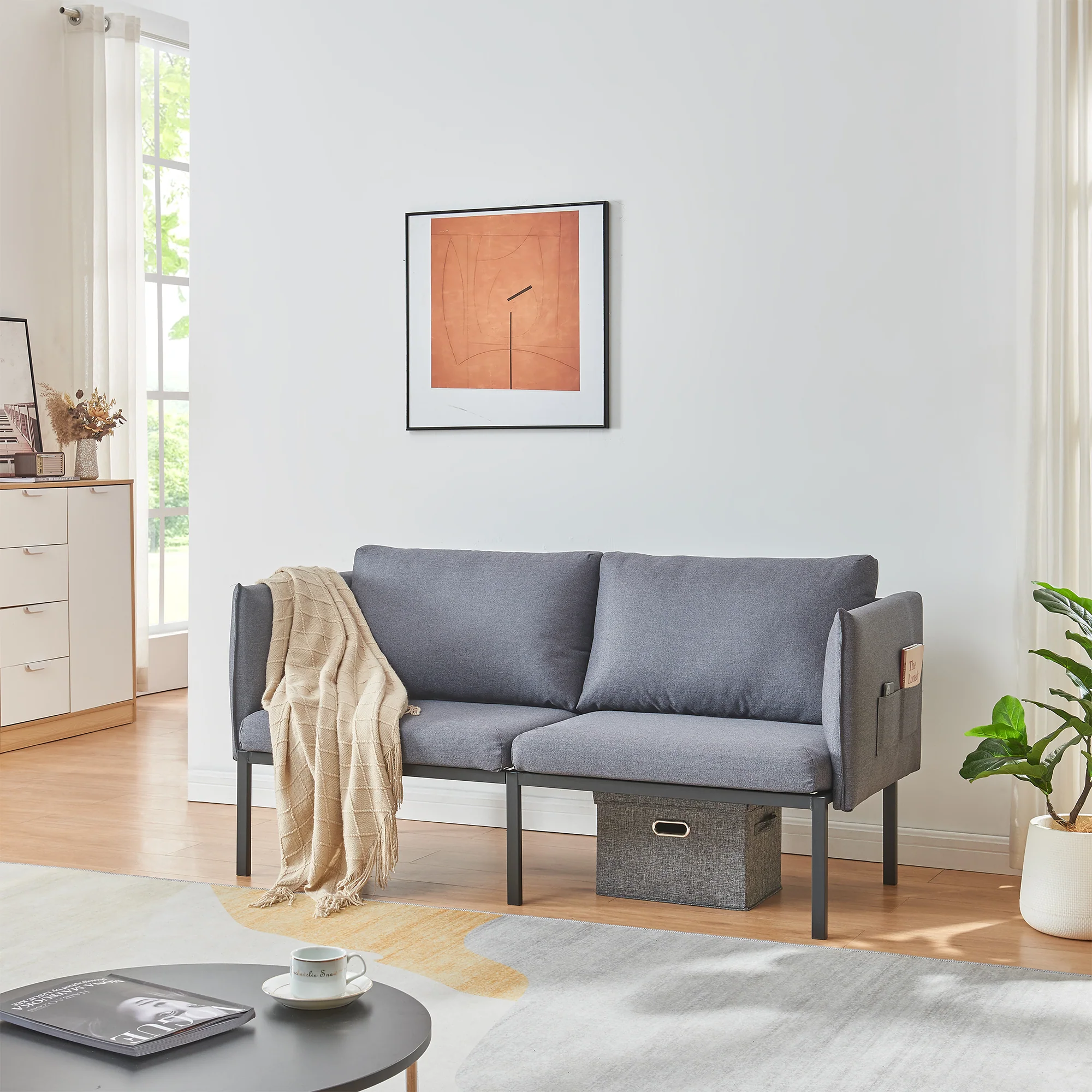 2-zitsbank Kamar 158x79x63 cm [en.casa] - Image 2