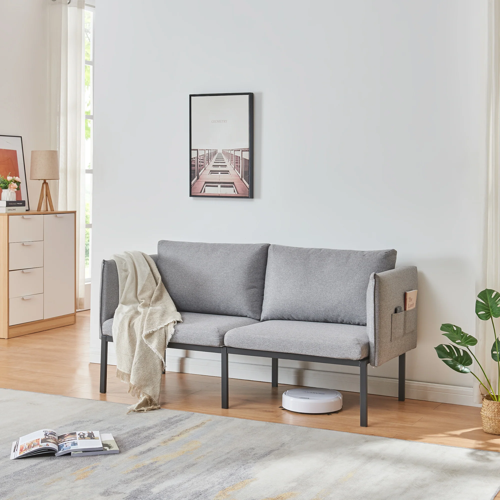 2-zitsbank Kamar 158x79x63 cm [en.casa] - Image 3