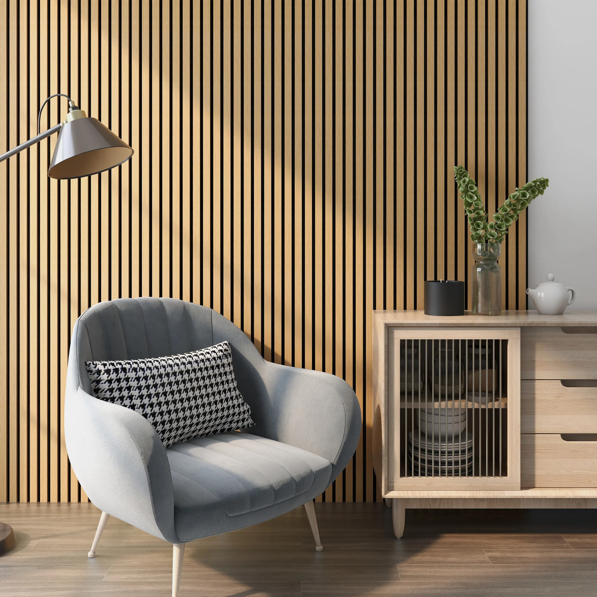 [NEU.HOLZ] Akoestisch Wandpaneel Vang set van 4 mdf 2,88 m² - 7 varianten - Image 3