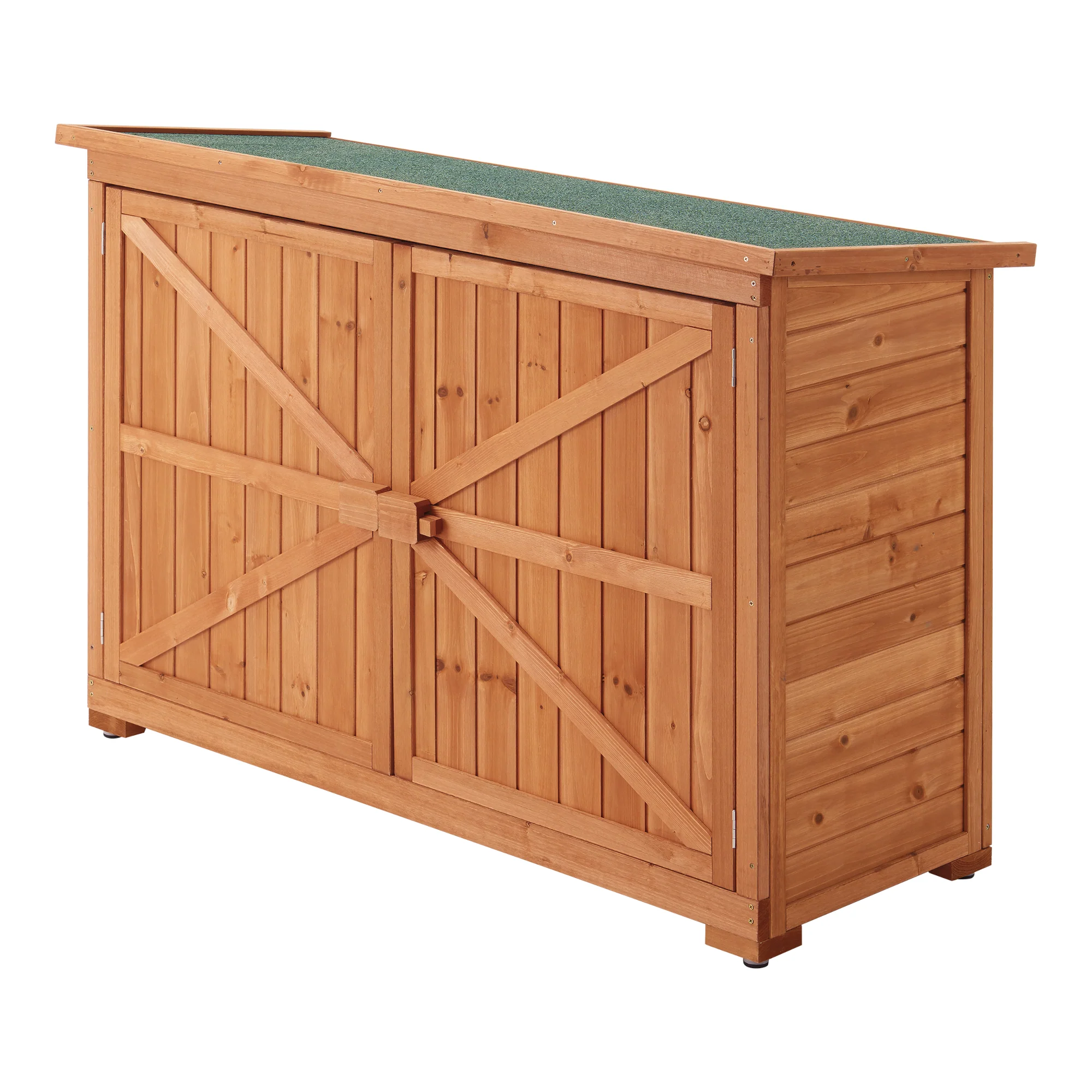 [en.casa] Tuinkast tuinschuur 128x50x88 cm houtkleurig