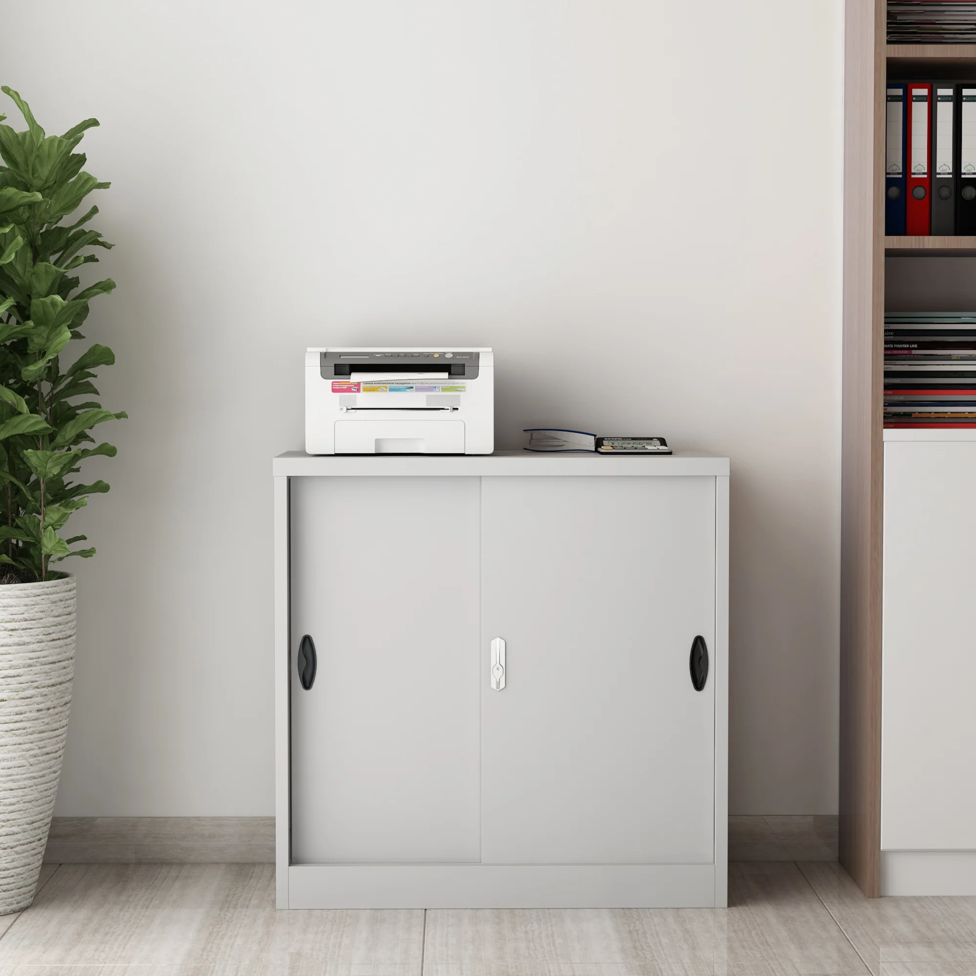 [en.casa] Lockerkast Rieti bureaukast 90x40x90 cm - 2 varianten