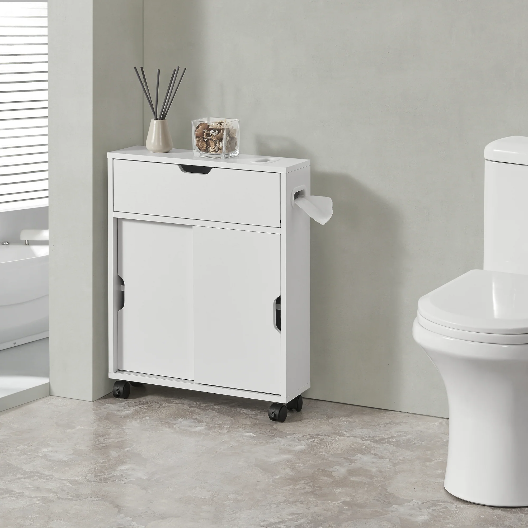 [en.casa] Badkamerkast Kempele niskast 67x52x17 cm - 2 varianten - Image 2