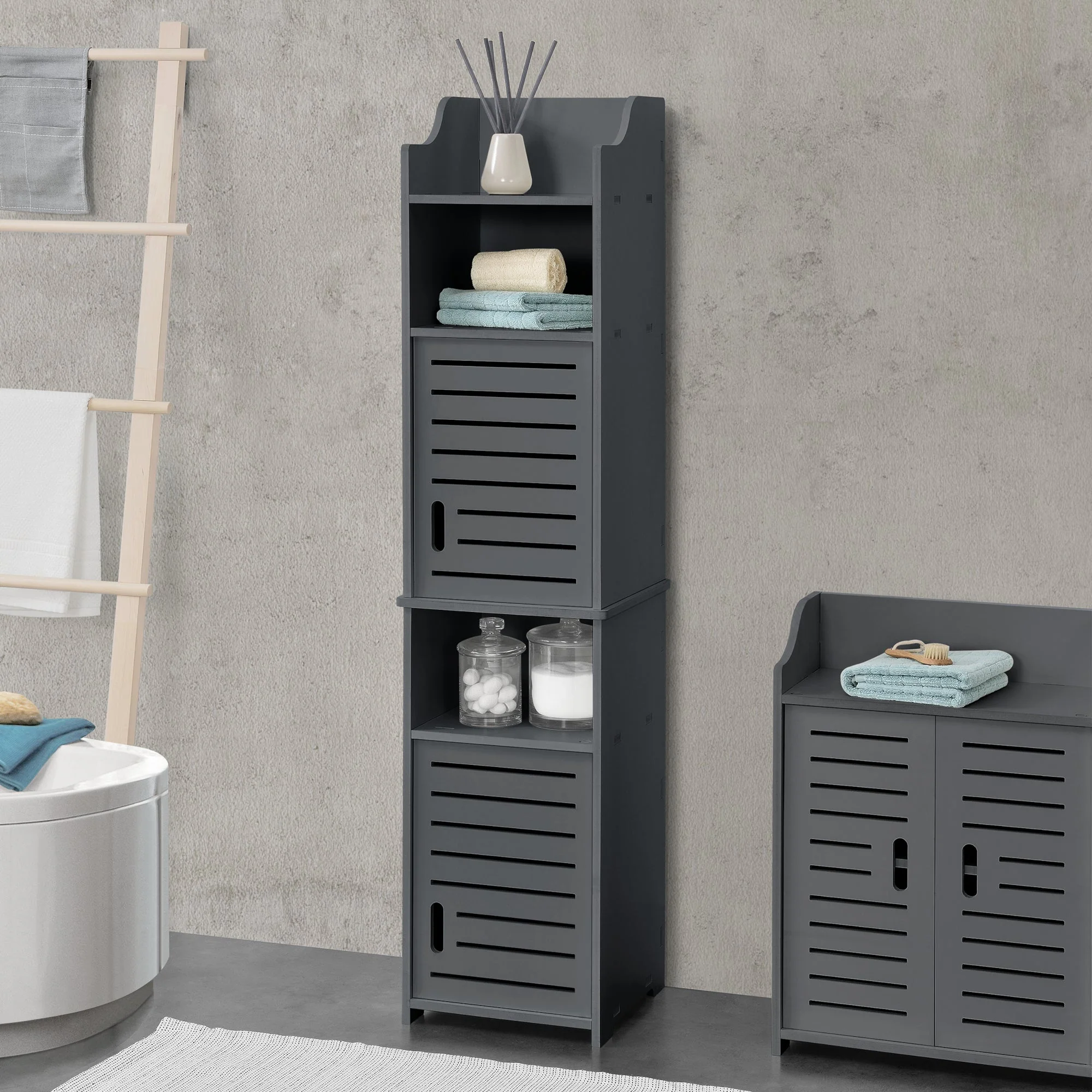 Badkamerkast Mora kolomkast HKC 135x32x32 cm - 2 varianten - Image 5