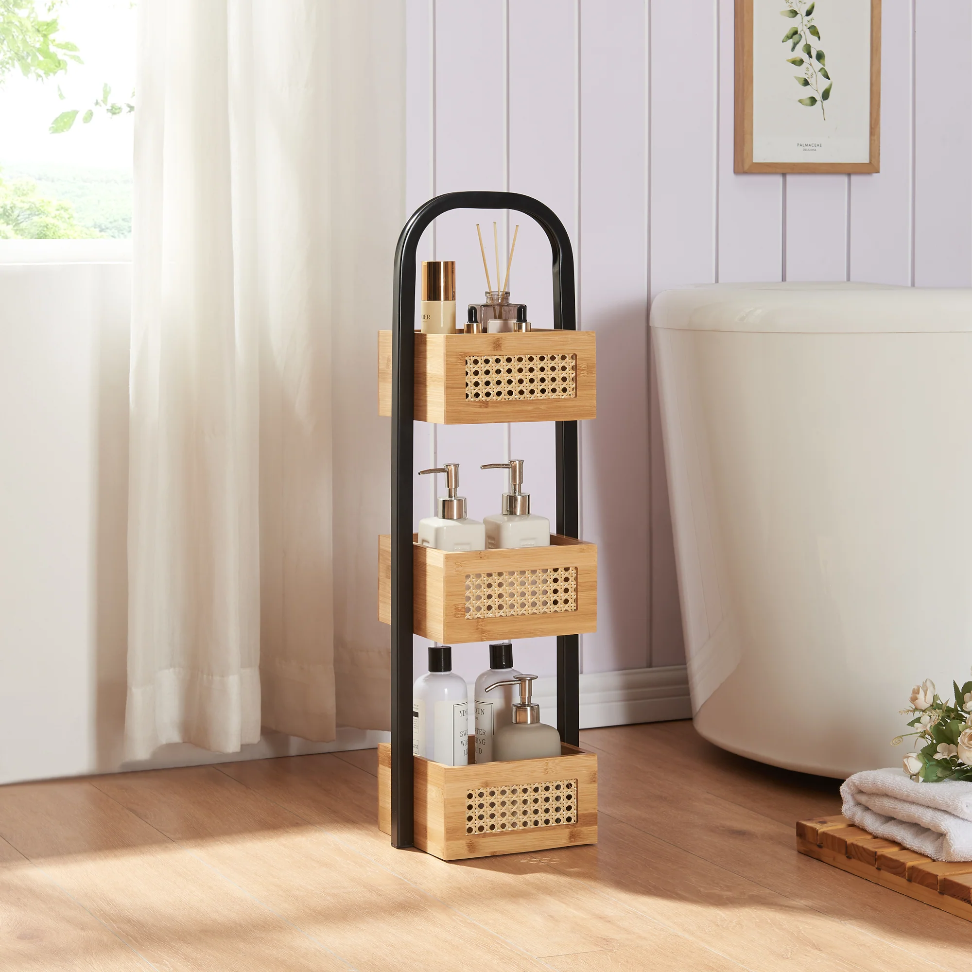 Staand rek Tervola badkamerrek 73x23x18,5 cm [en.casa]
