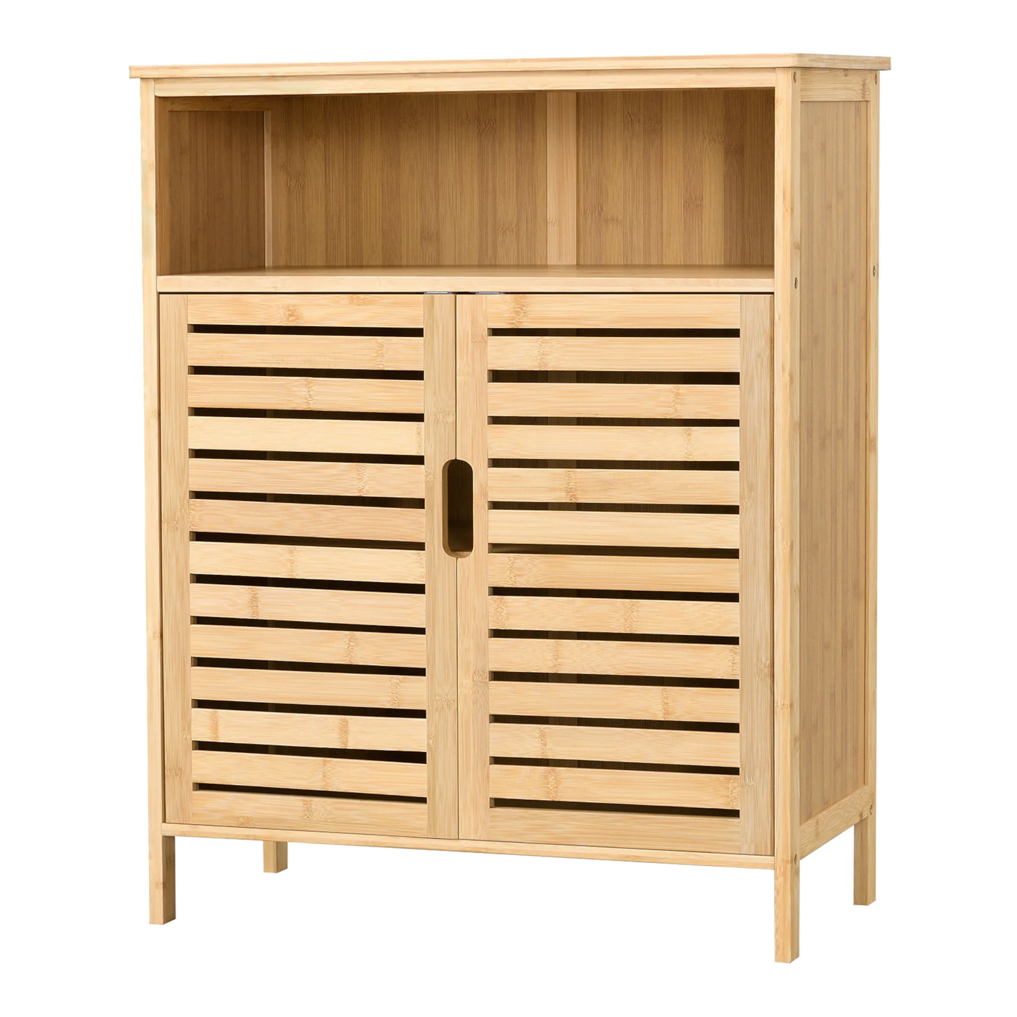 Badkamerkast Eslöv bamboe 81x65,5x31 cm houtkleurig