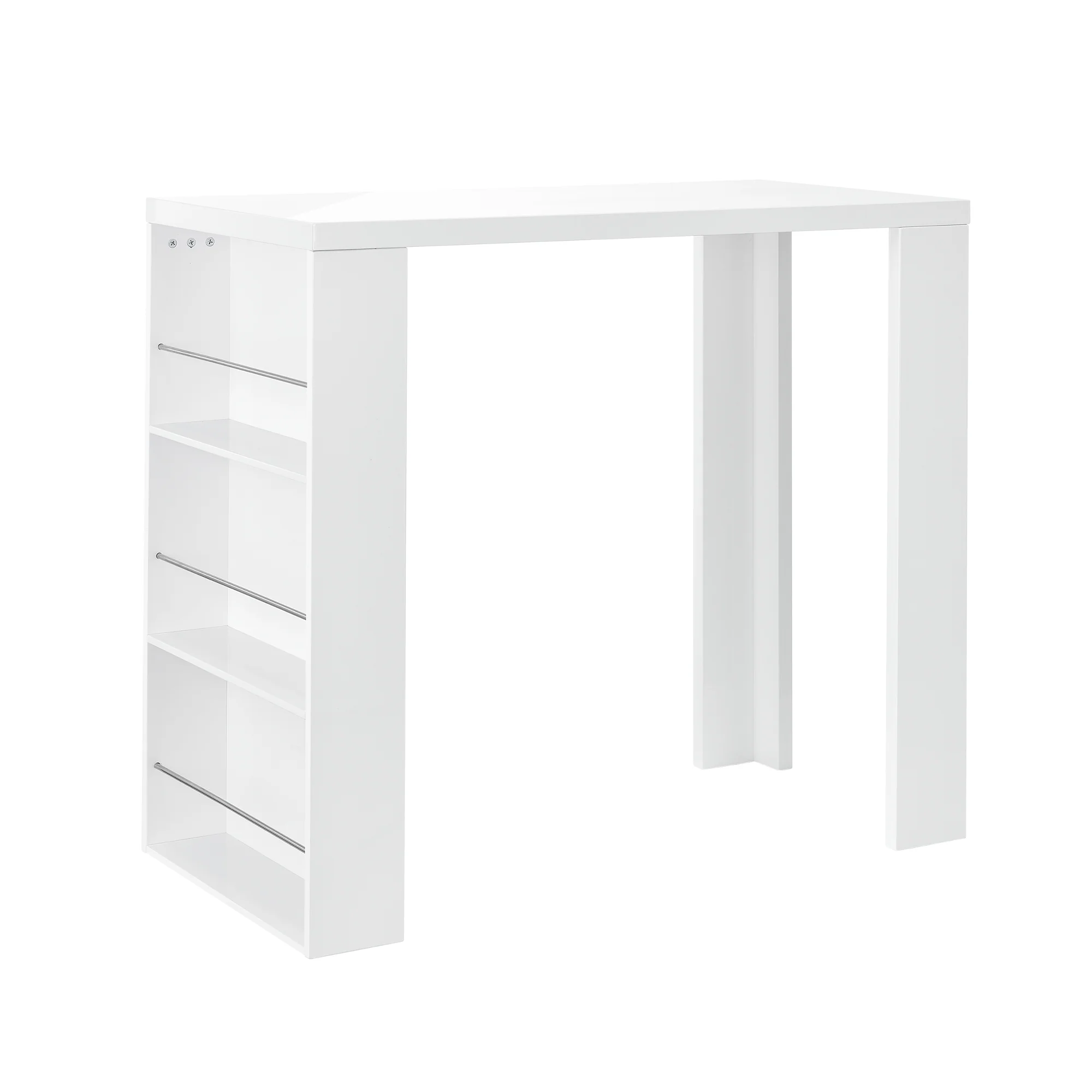 Bartafel met ingebouwde planken 117x57x106,5 cm - wit of zwart