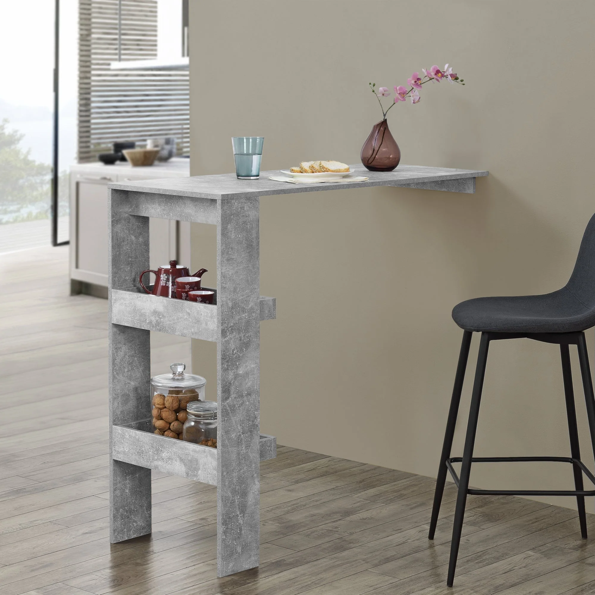 Bartafel Bromoella met 2 planken wandmontage 120x45x106 cm - 6 varianten - Image 10