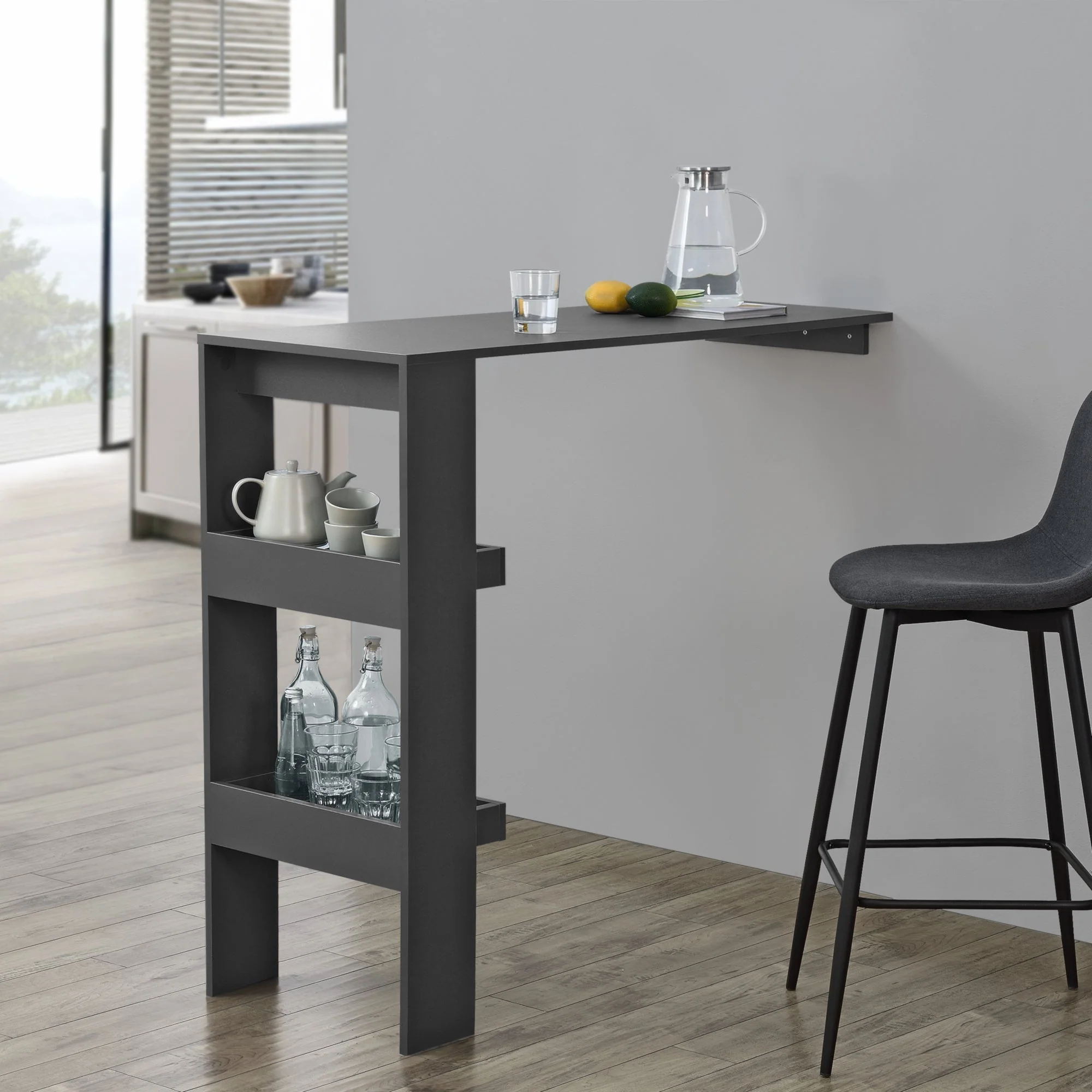 Bartafel Bromoella met 2 planken wandmontage 120x45x106 cm - 6 varianten - Image 11