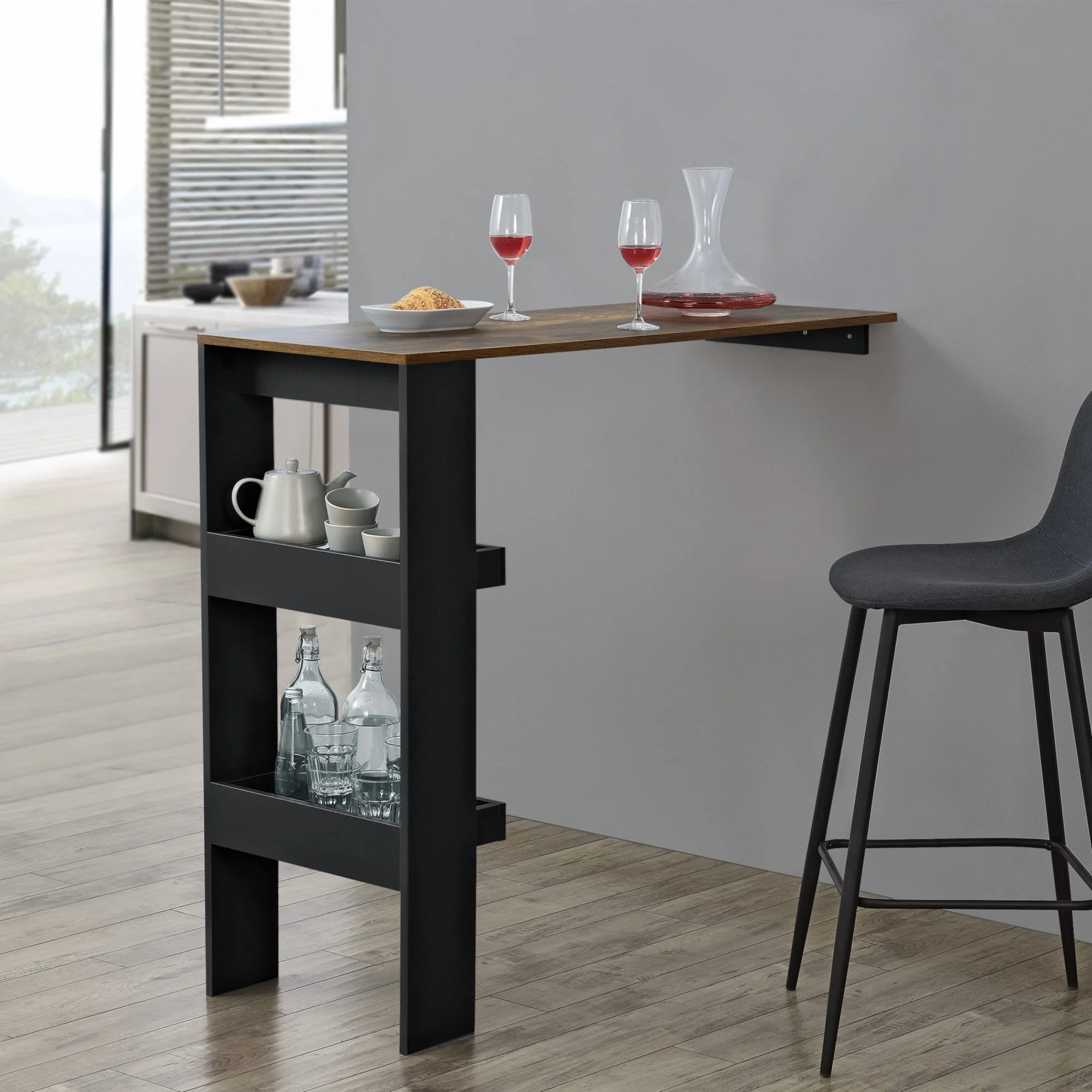 Bartafel Bromoella met 2 planken wandmontage 120x45x106 cm - 6 varianten - Image 9