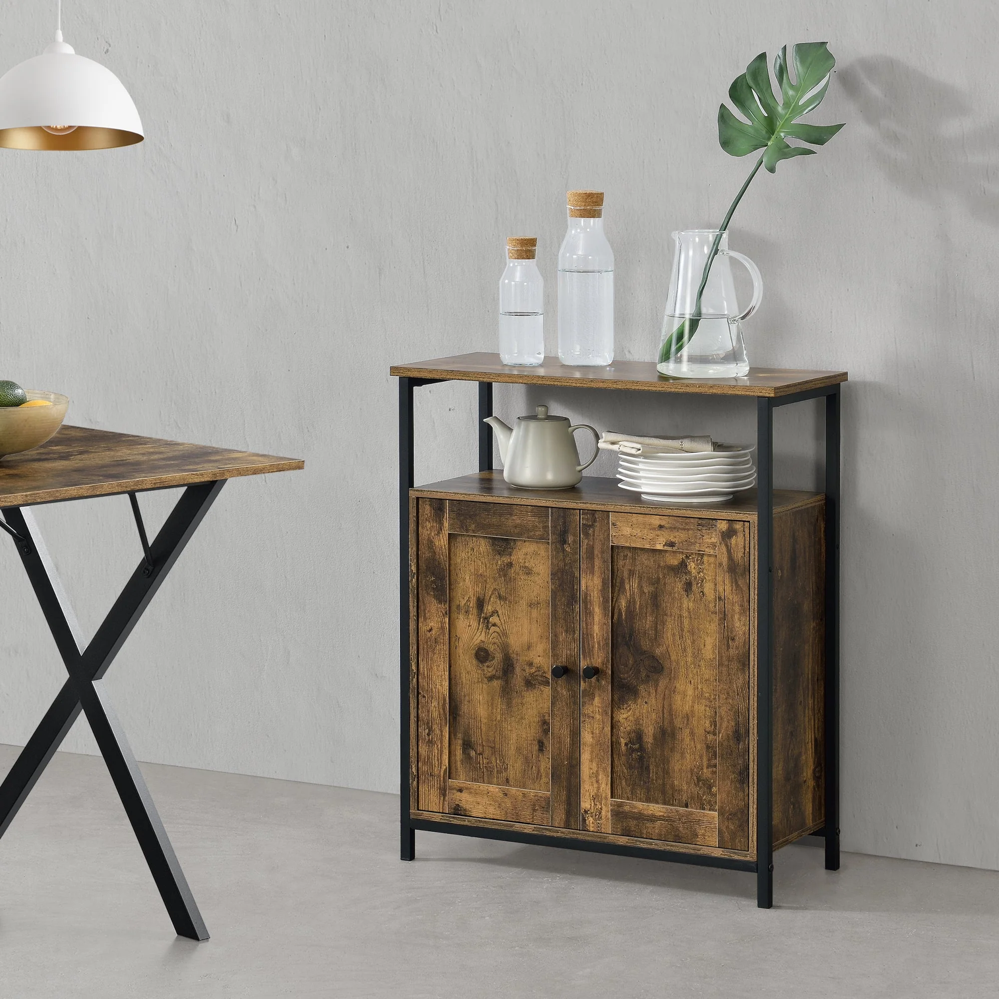 Commode Aremark 79x60x30 cm zwart en houtkleurig - Image 2