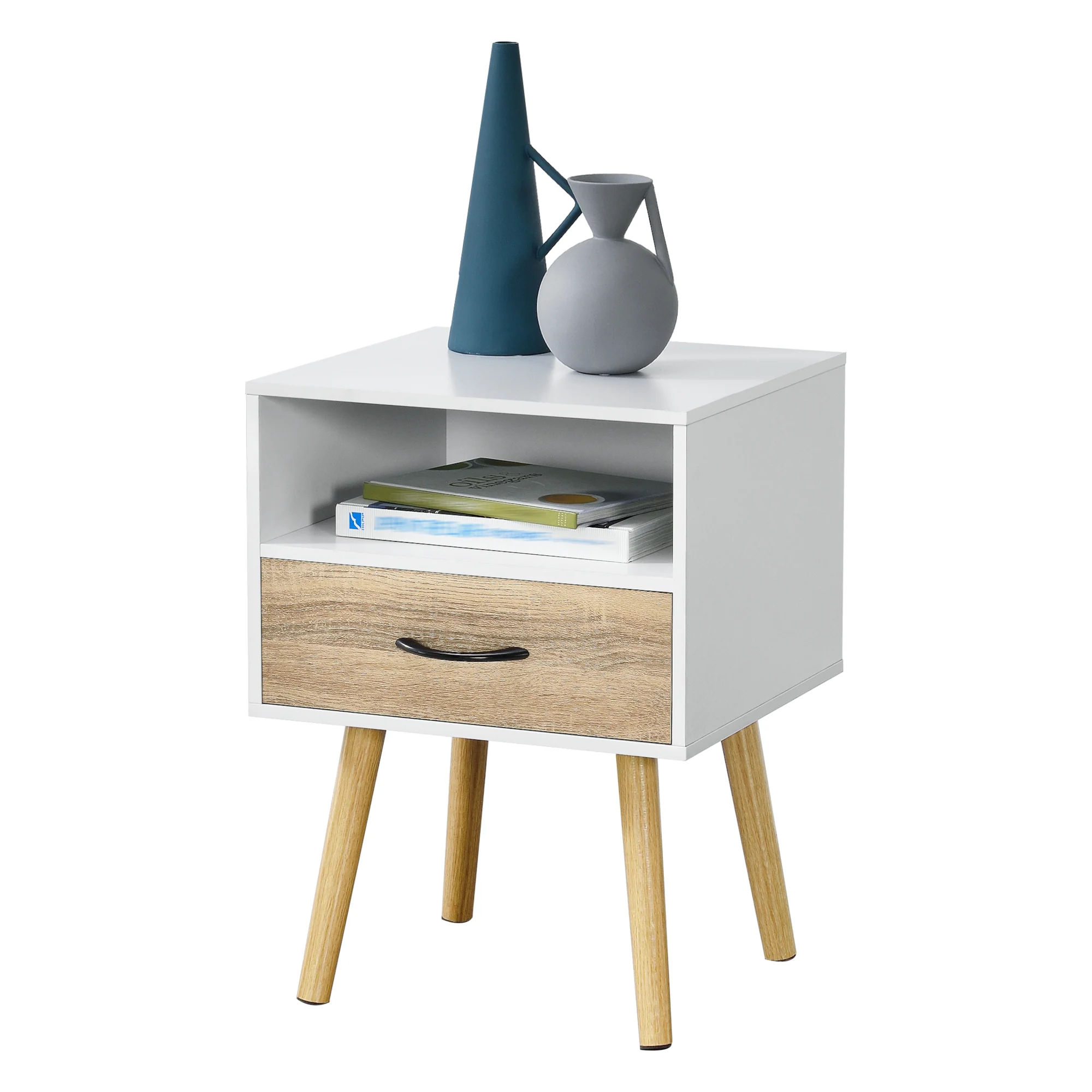 Nachtkastje Gavle met lade en open vak 57x42x40 cm - 5 varianten - Image 4