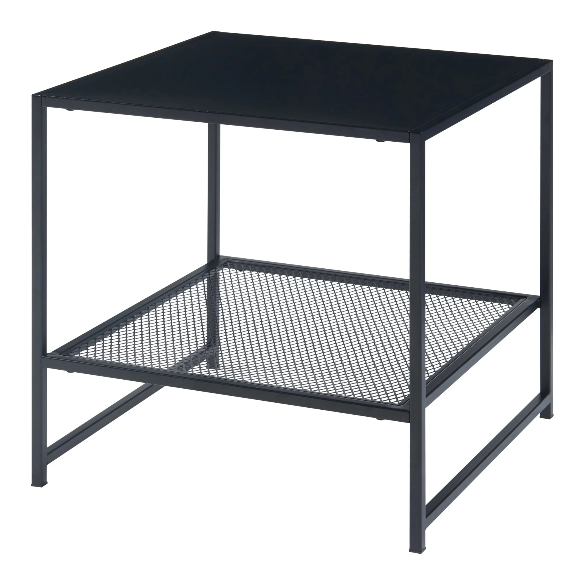 [en.casa] Bijzettafel Ruokolahti met plank 51x51x51 cm - 2 varianten - Image 2