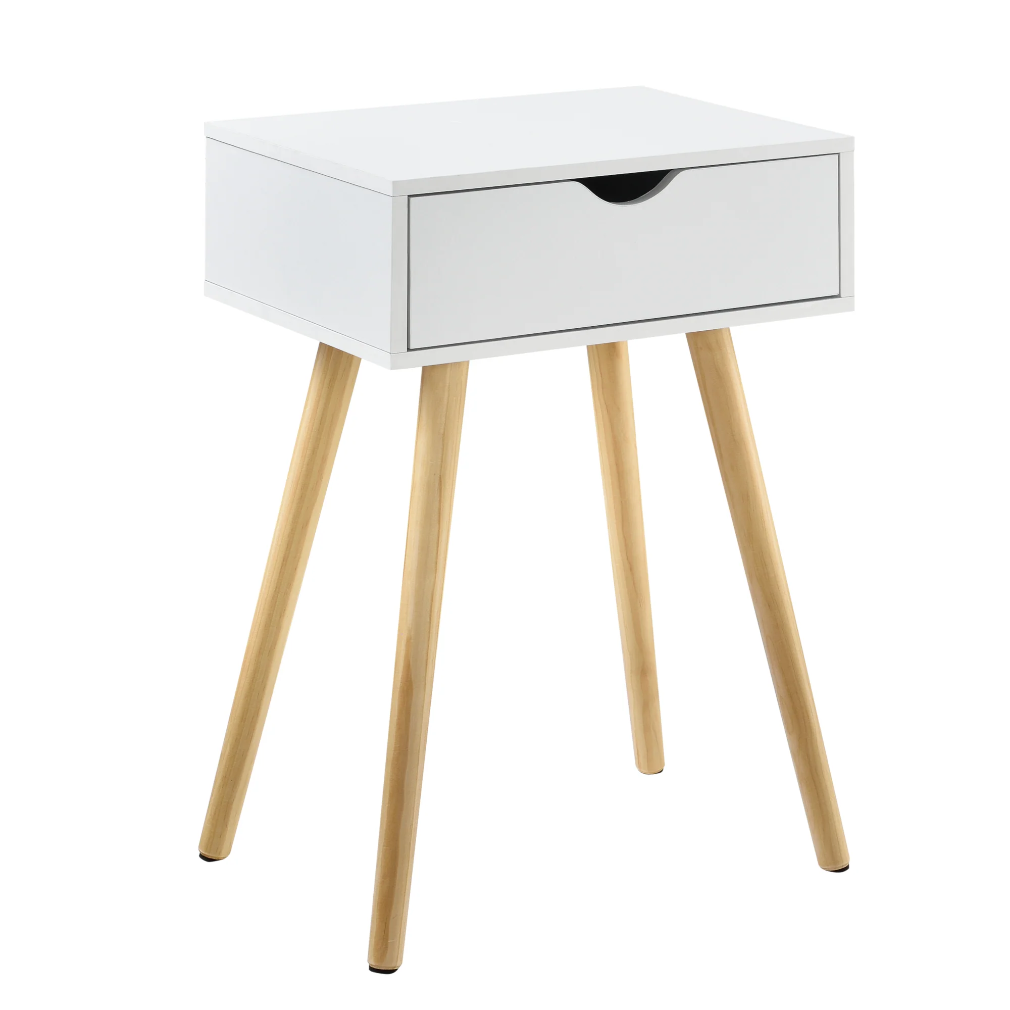 Bijzettafel met lade nachtkastje 60x40x29,5 cm - 3 varianten
