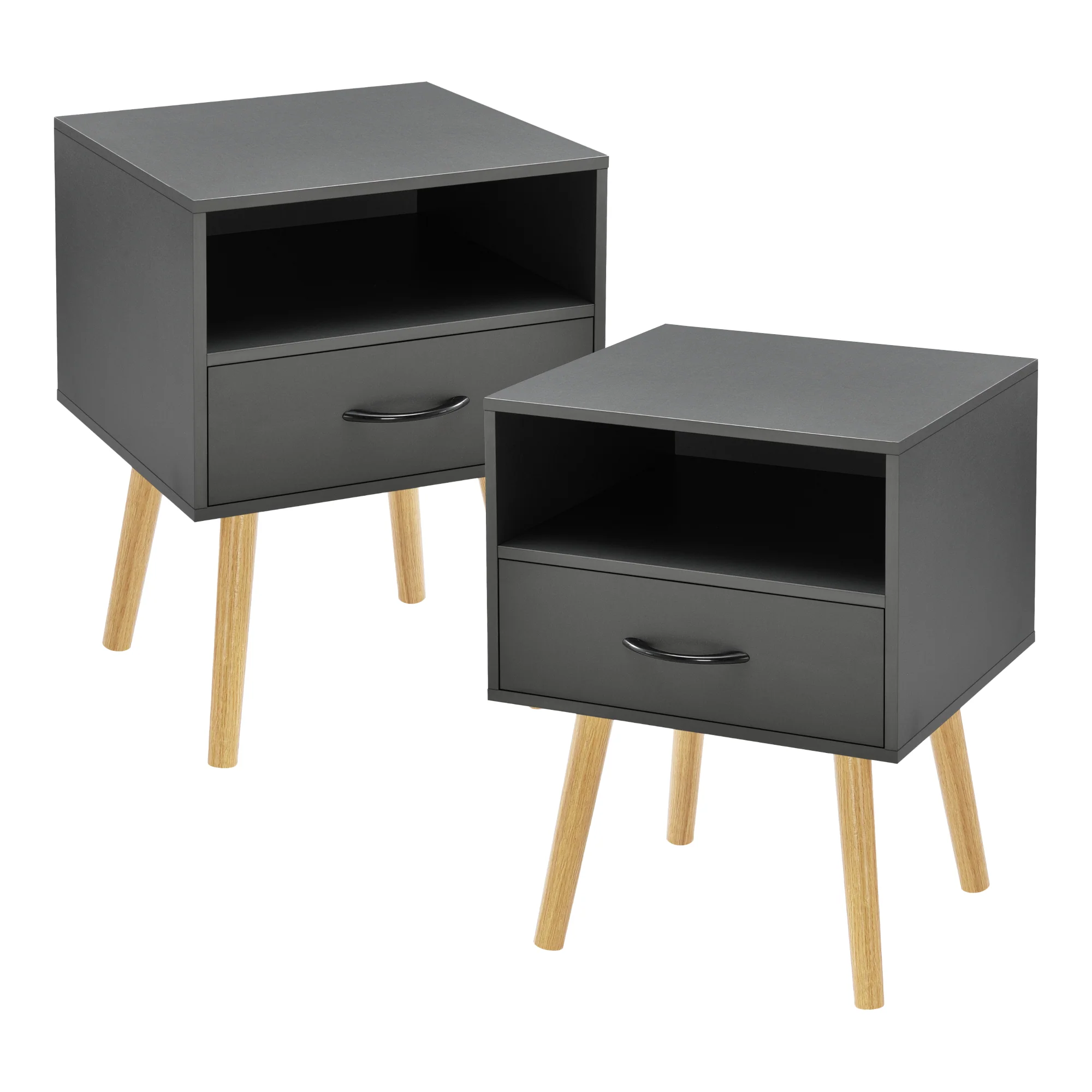 Nachtkastje Gävle 57x42x40 cm set van 2 [en.casa] - Image 2