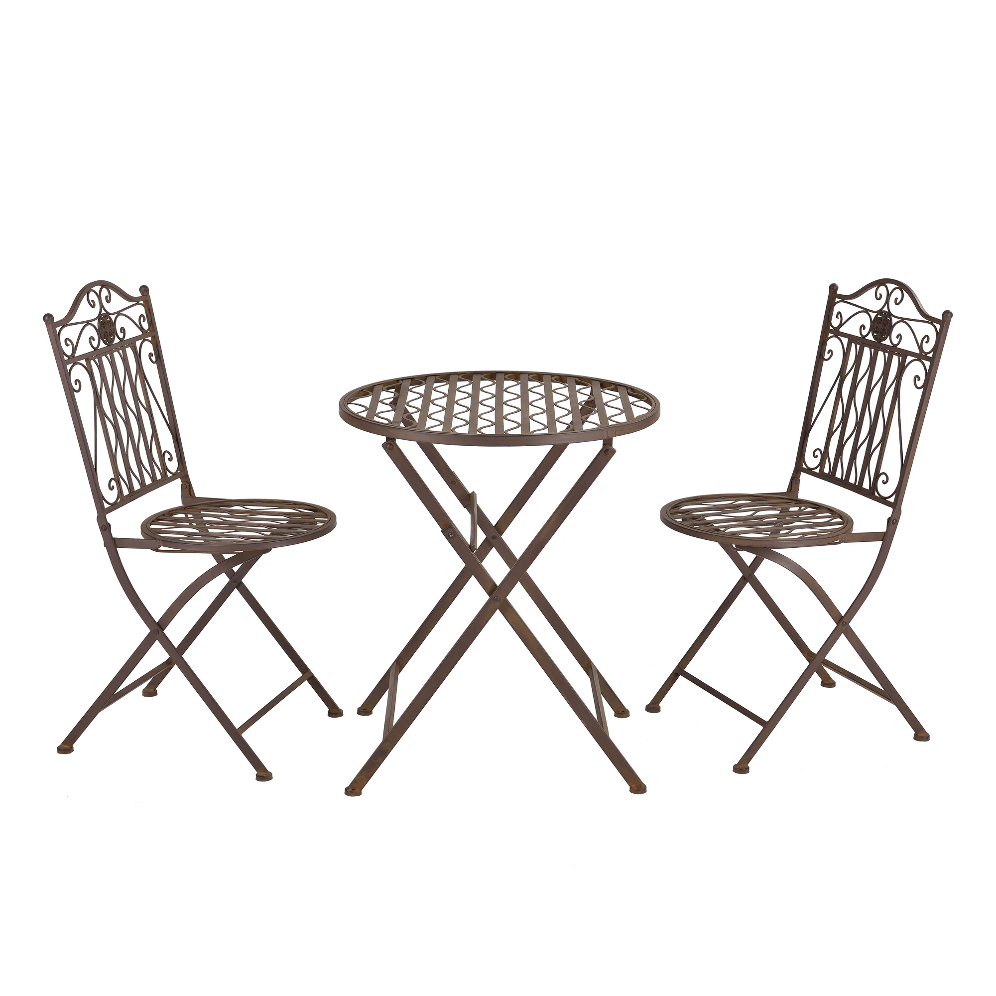 Bistroset Biella metaal tuintafel met 2 tuinstoelen - 3 varianten