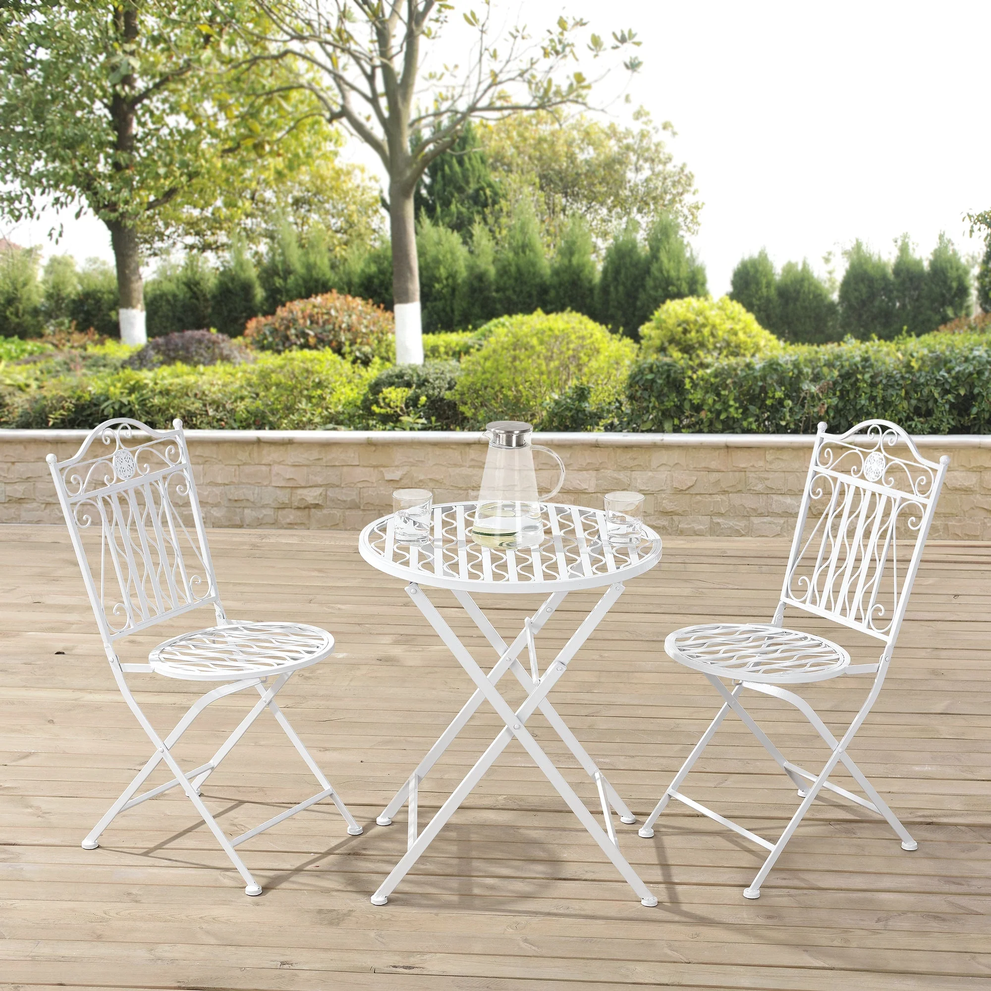 Bistroset Biella metaal tuintafel met 2 tuinstoelen - 3 varianten - Image 5