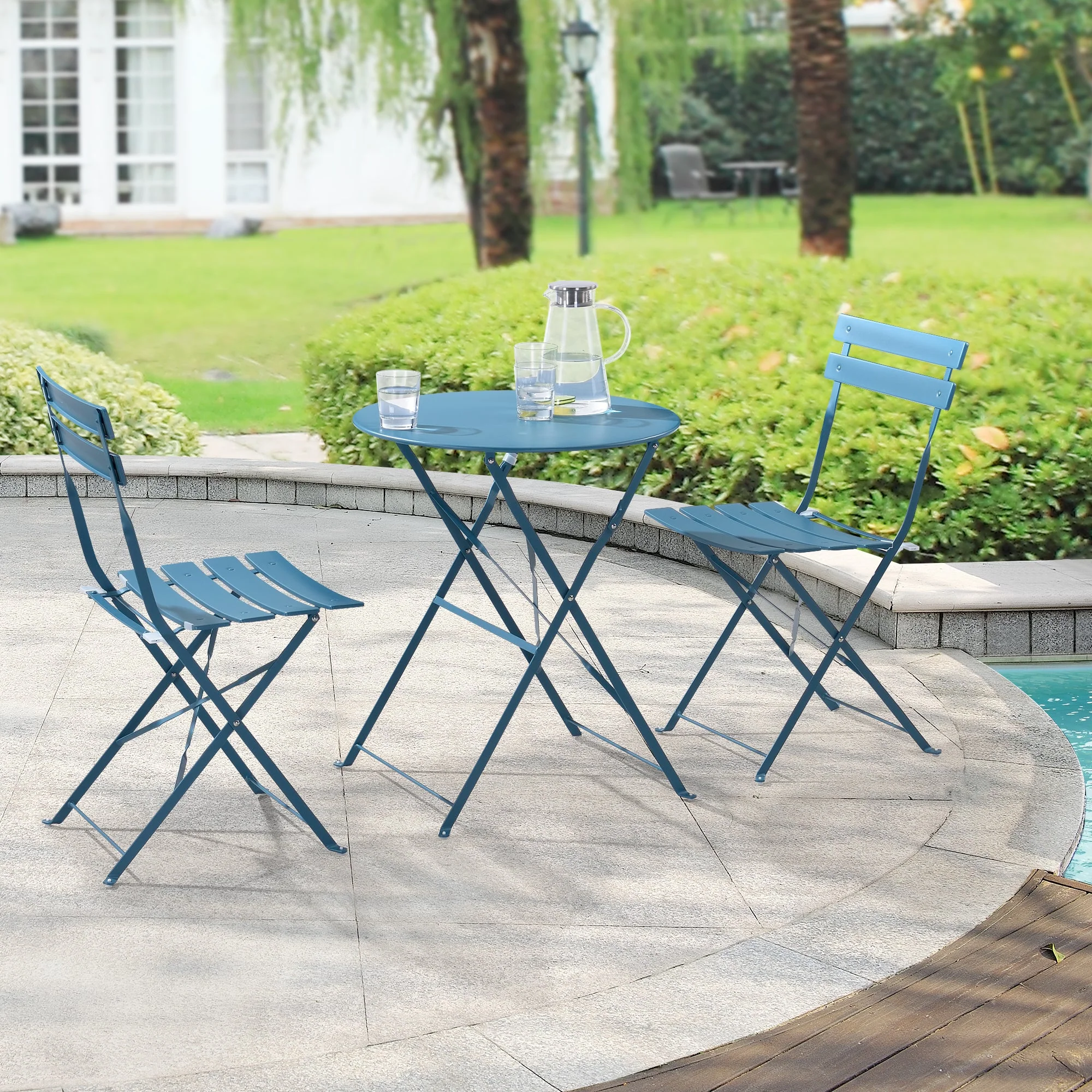 Bistroset Caprile metaal tuintafel met 2 tuinstoelen [en.casa] - Image 7
