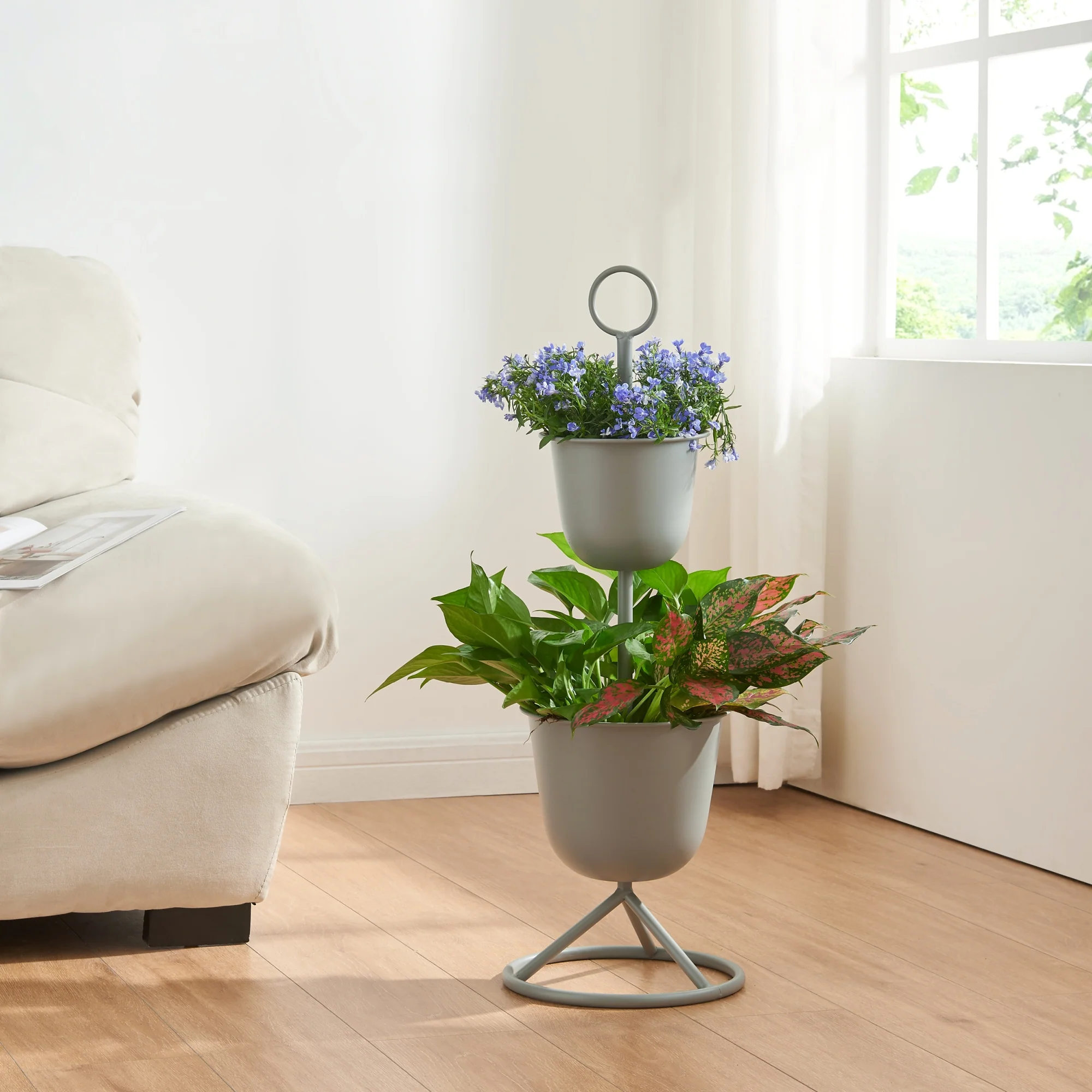 Plantenstandaard Alphen met bloempotten metaal [en.casa] - Image 5