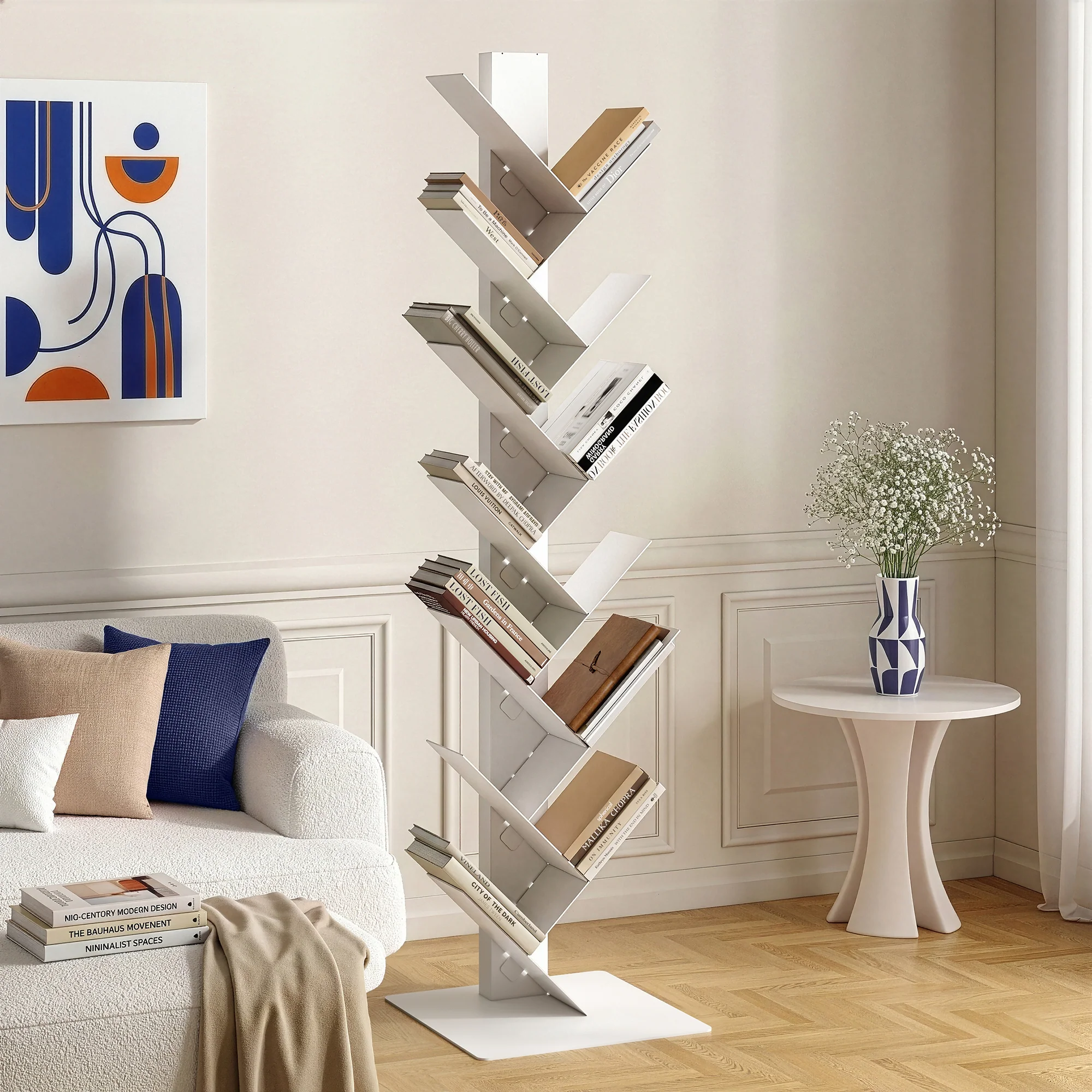 [en.casa] Boekenkast Eksjö - 180x100x35 cm - Image 4