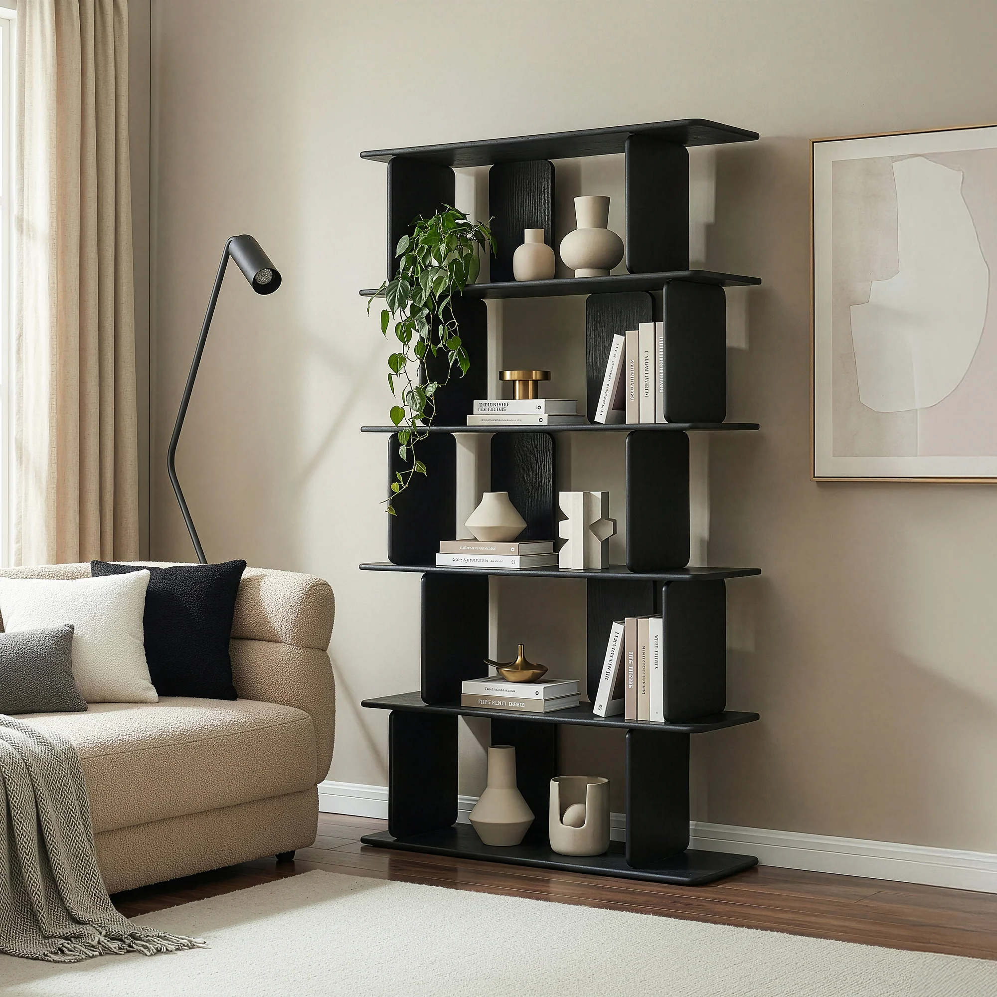Boekenkast Gäljami 180x100x35 cm [en.casa] - Image 3