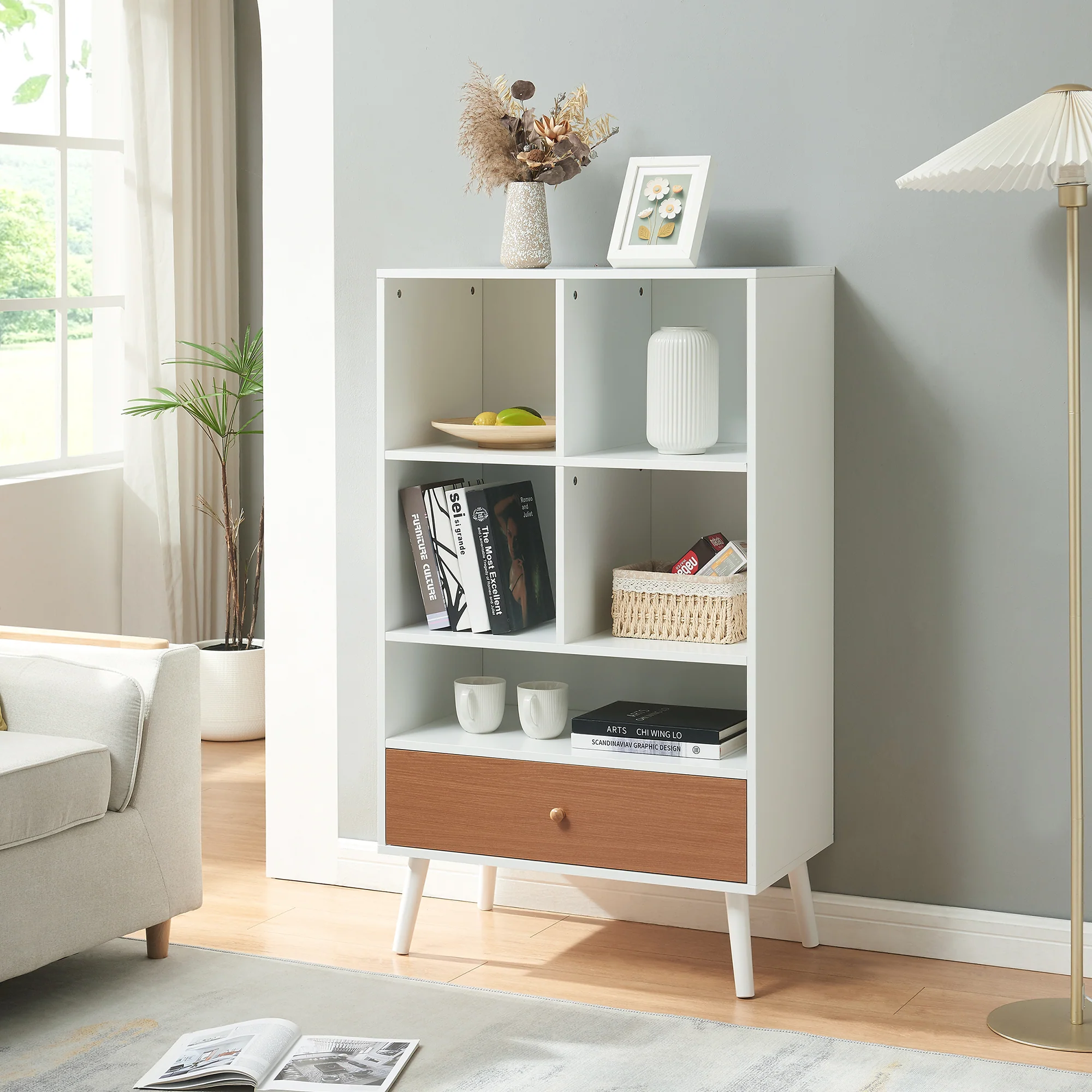 Boekenkast Reyljand 120x70x40 cm [en.casa] - Image 2