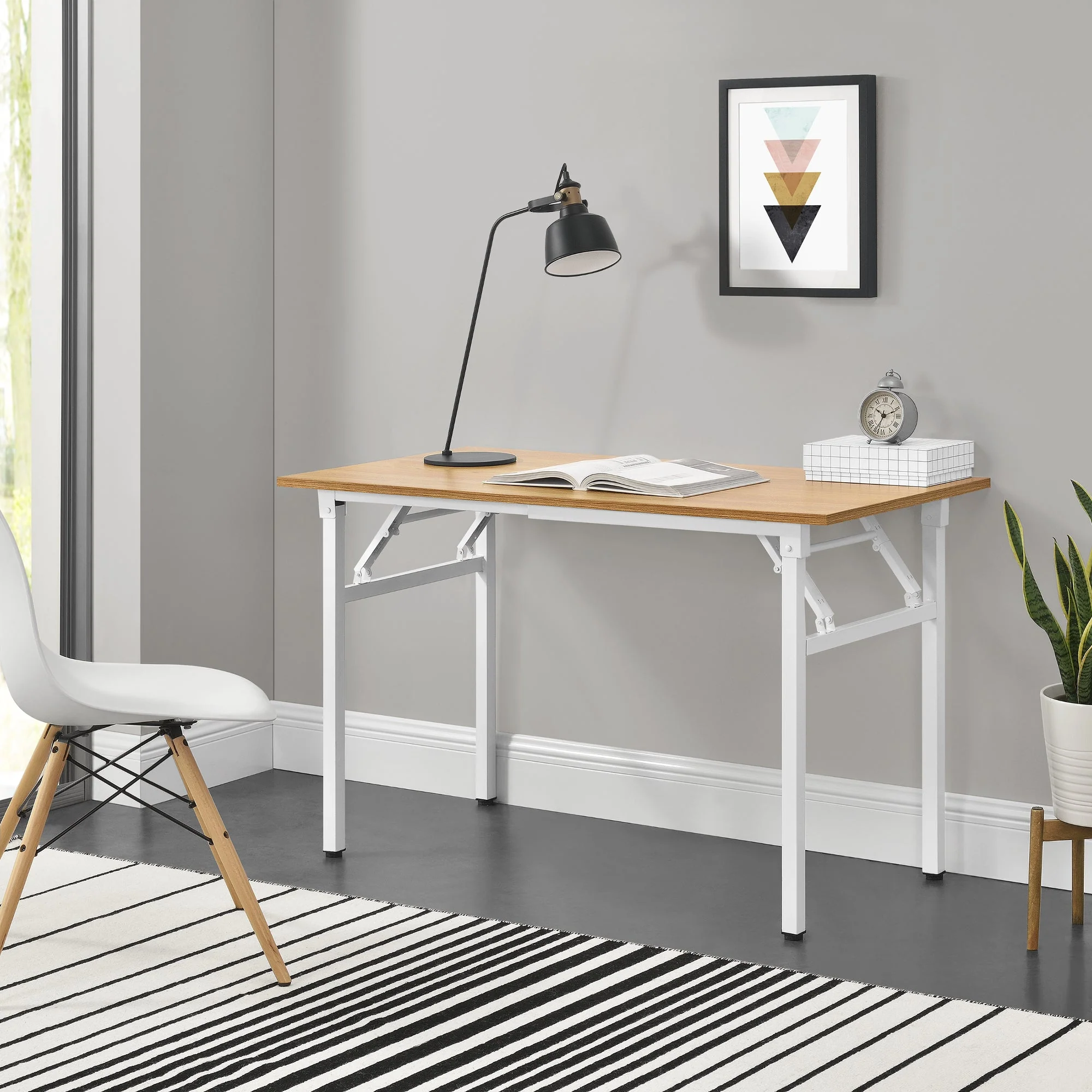 Eettafel bureau 120x60x75 - 76,4 cm opvouwbaar verstelbaar - 4 varianten - Image 6