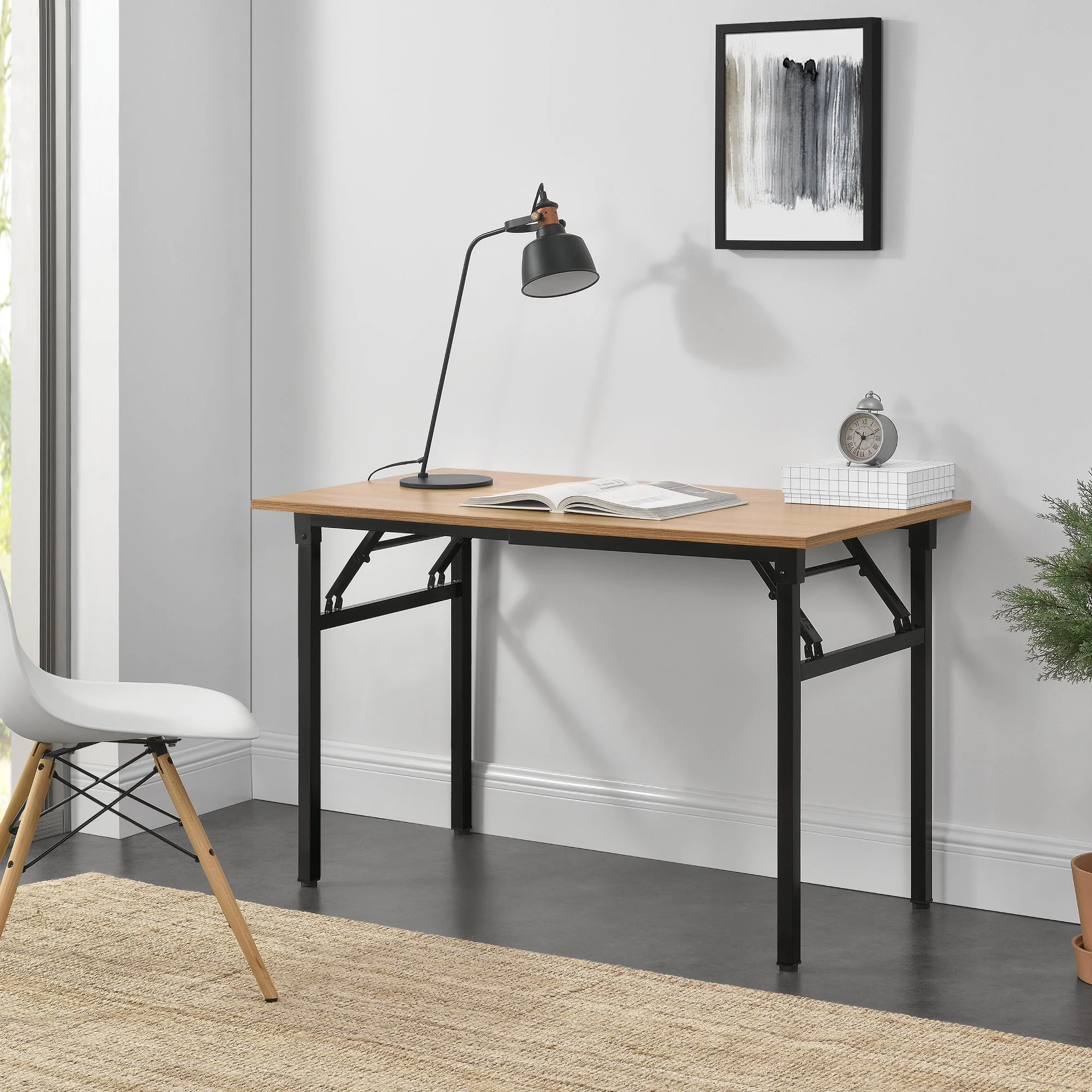 Eettafel bureau 120x60x75 - 76,4 cm opvouwbaar verstelbaar - 4 varianten - Image 7
