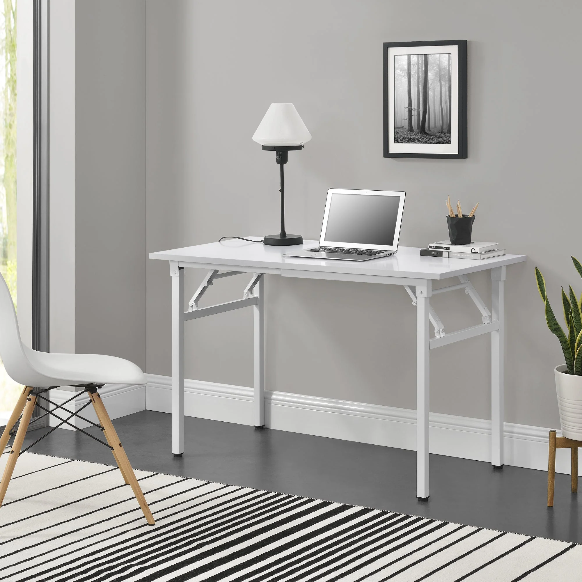 Eettafel bureau 120x60x75 - 76,4 cm opvouwbaar verstelbaar - 4 varianten - Image 8