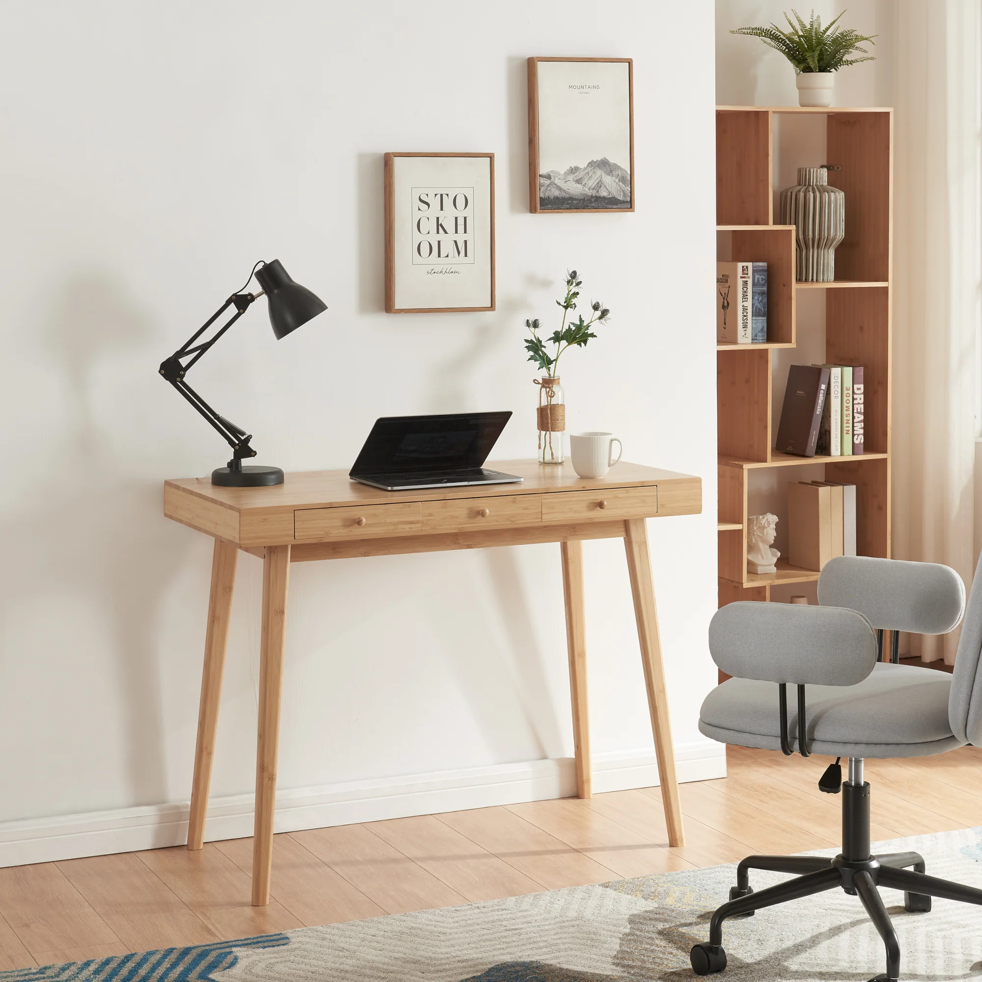 [en.casa] Bureau Hässleholm 75x100x50 cm bamboe