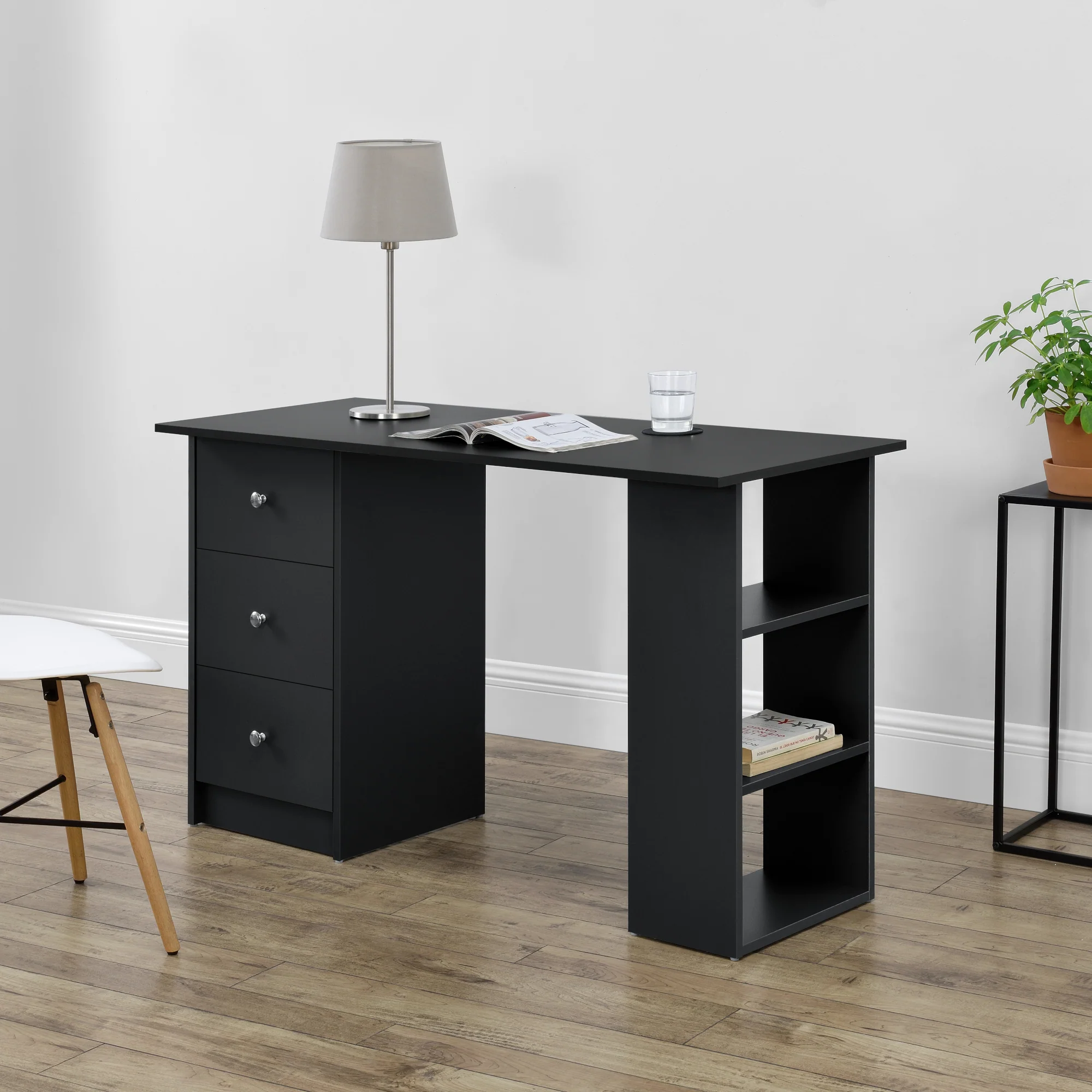 Bureau Lemberg met 3 laden en vakken 120x49x72 cm - verschillende kleuren - Image 4