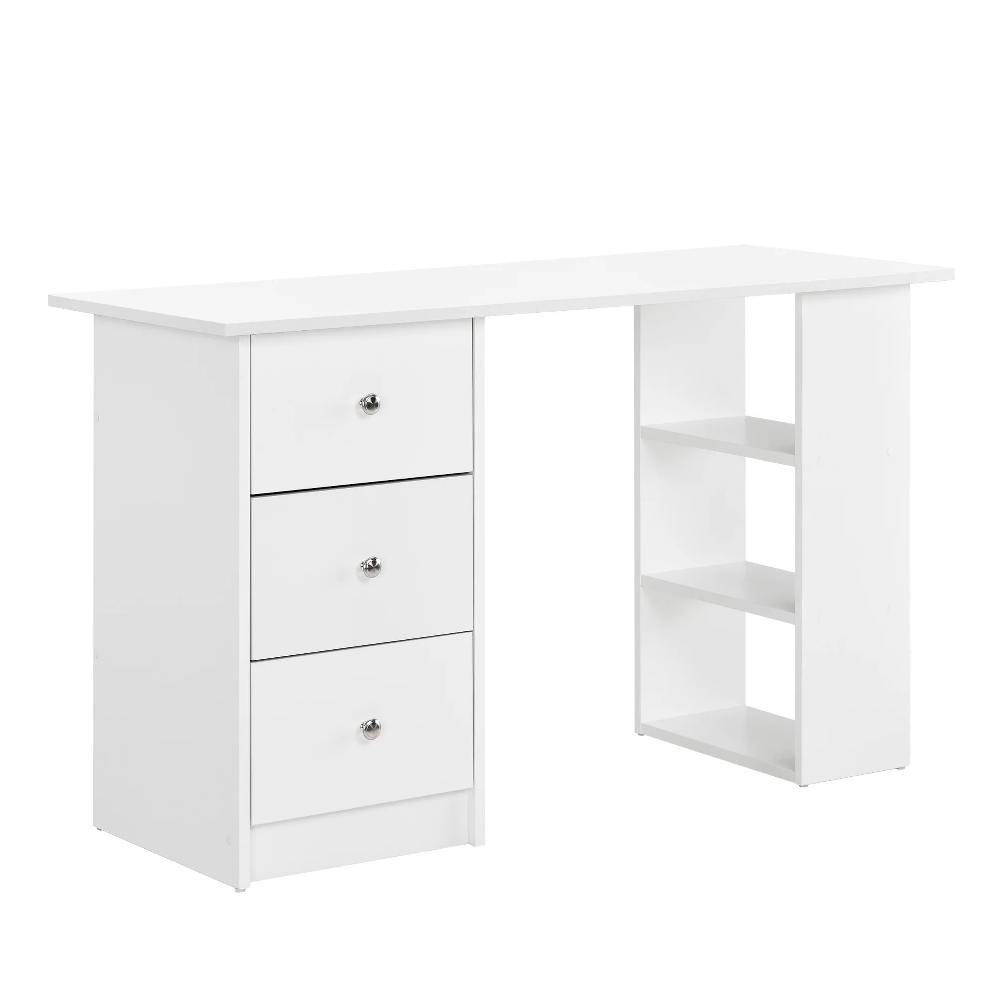 Bureau Lemberg met 3 lades en vakken 120x49x72 cm wit