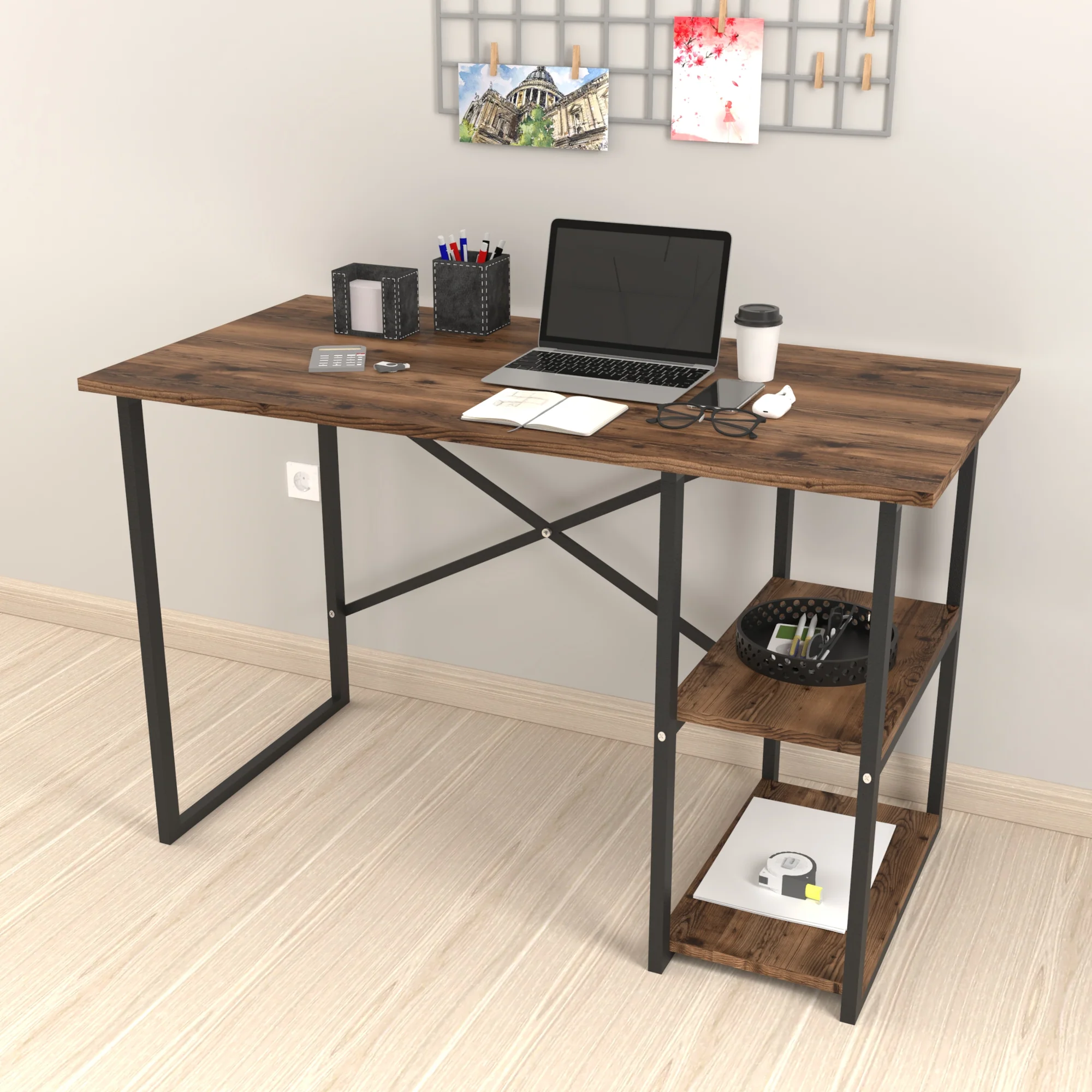 [en.casa] Bureau Nittedal laptoptafel 75x120x60 cm - 4 varianten - Image 2