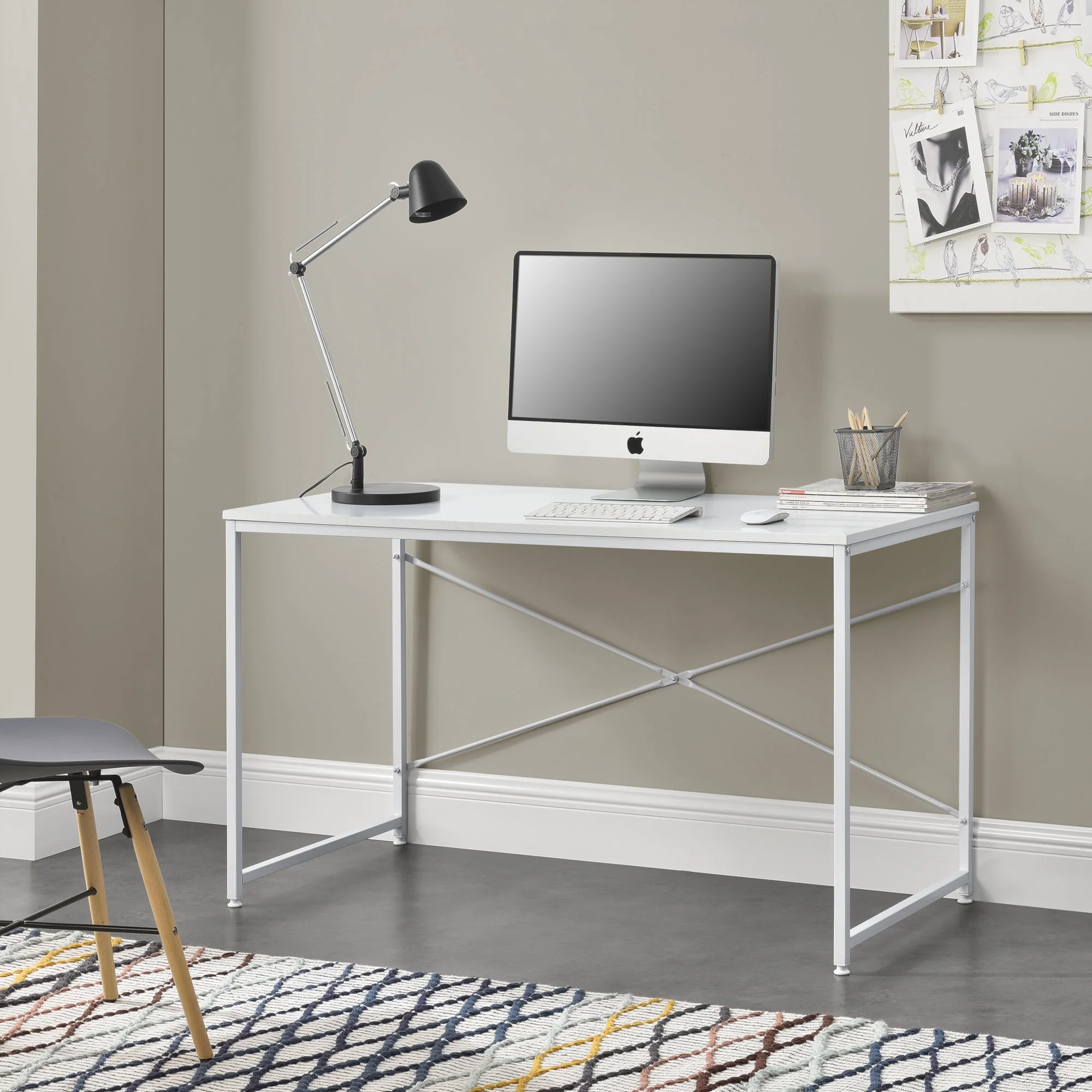 Bureau Nice 120x60x72 cm spaanplaat en metaal - 3 varianten - Image 5