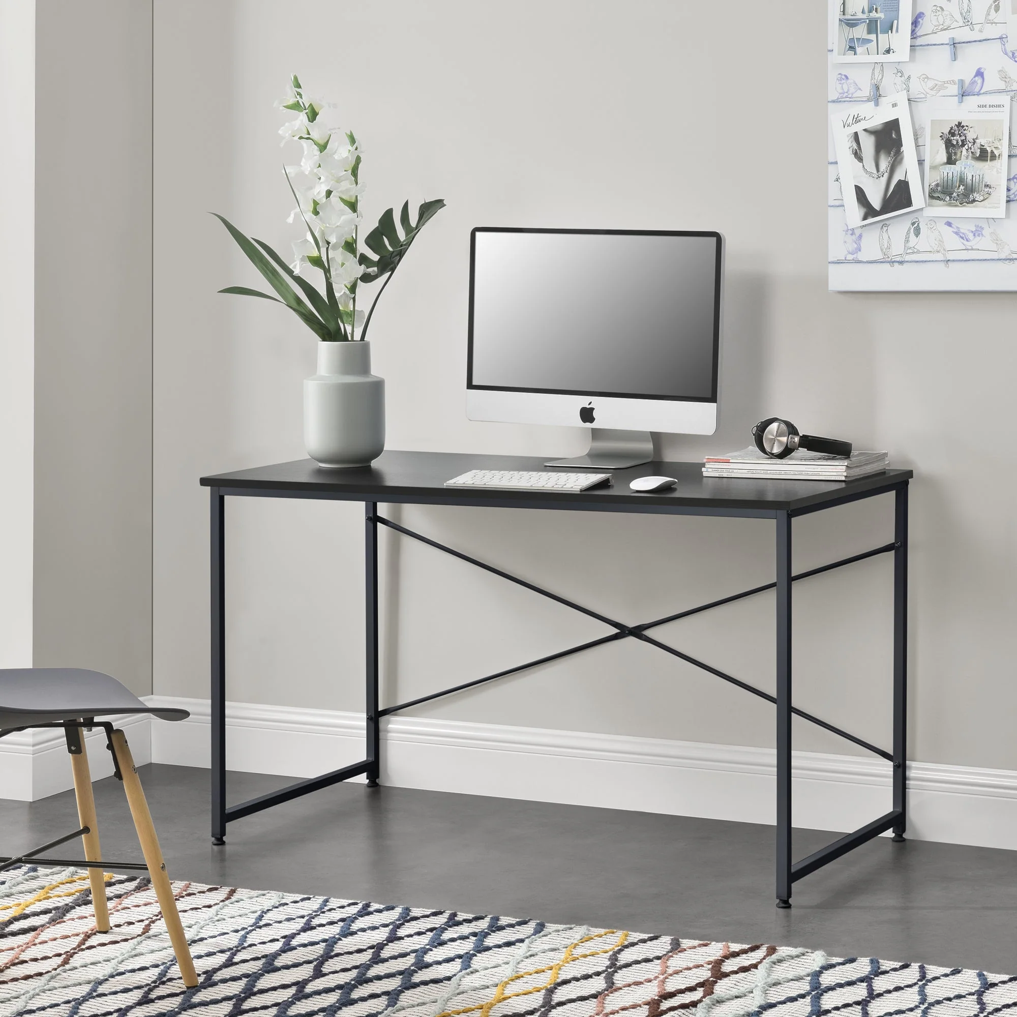 Bureau Nice 120x60x72 cm spaanplaat en metaal - 3 varianten - Image 6