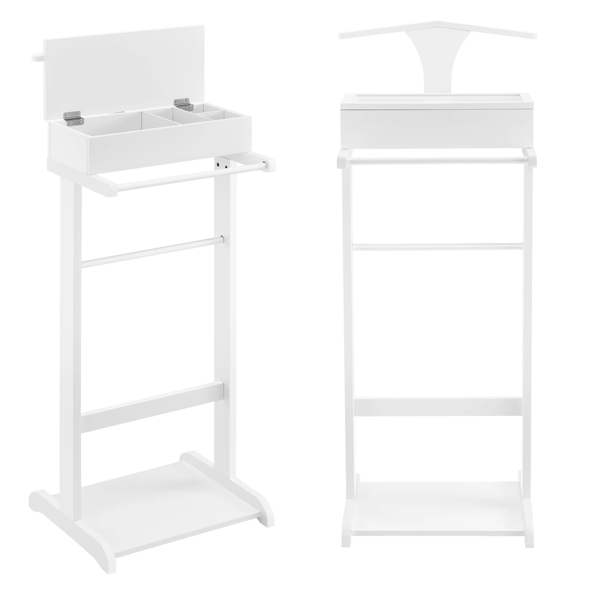[en.casa]® Kledingrek met opbergdoos en bodemplank staand - verschillende kleuren - Image 4