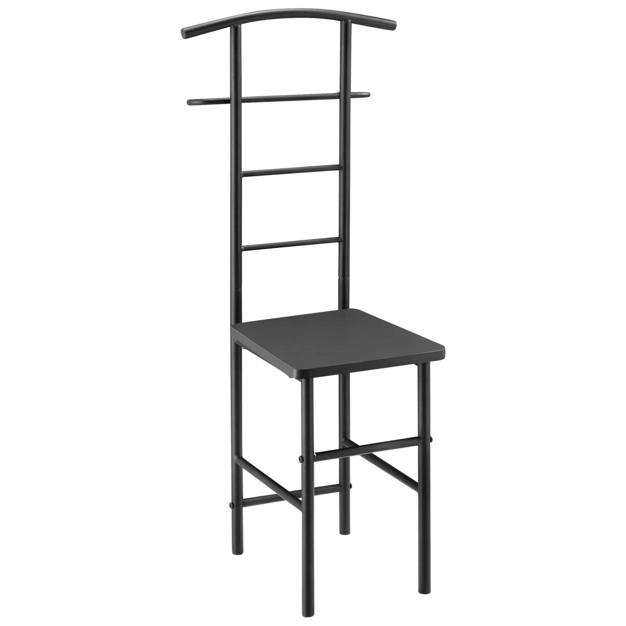 Dressboy kledingrek stoel 107x45x45 cm metaal en MDF - 3 varianten - Image 2