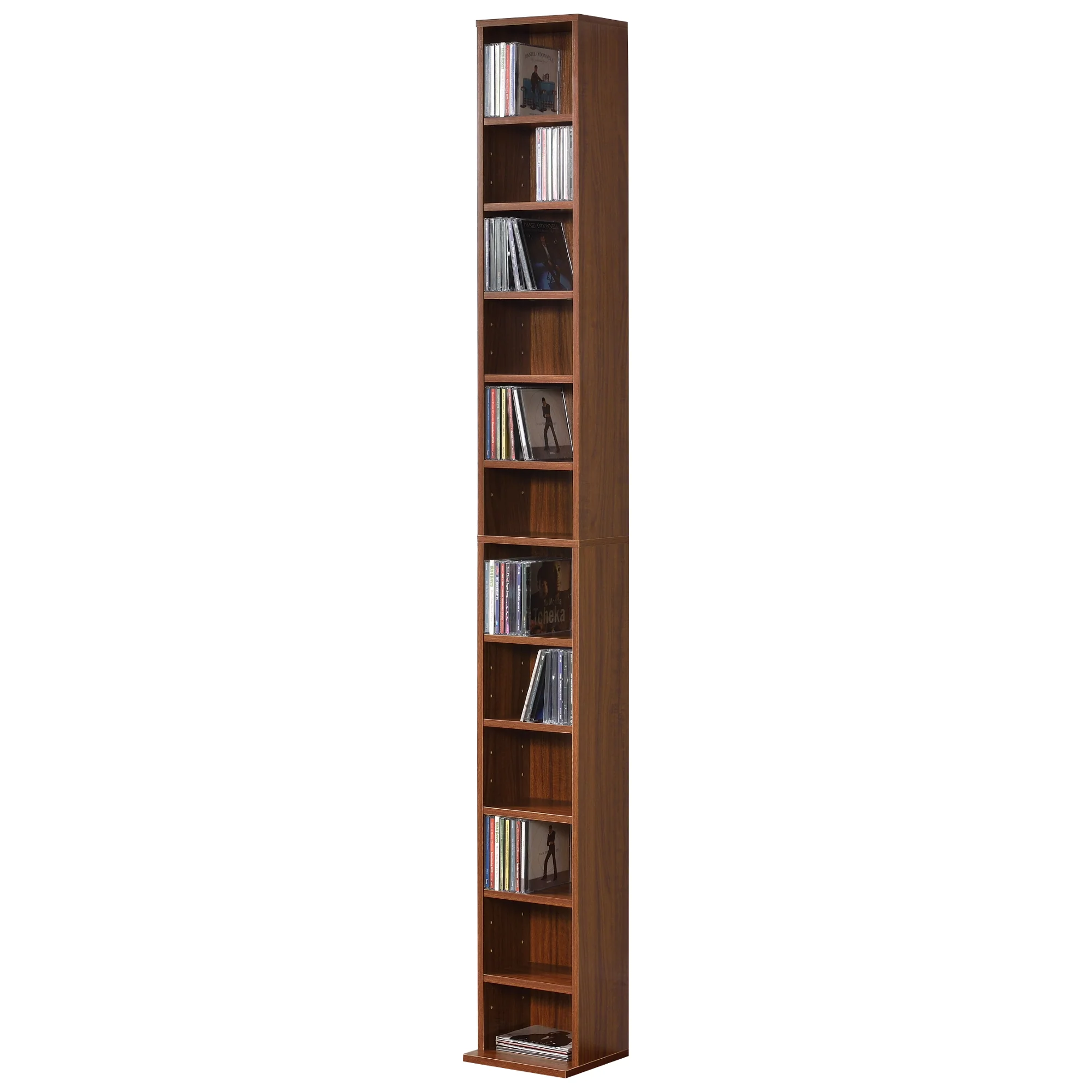 CD DVD kast Tynset vakkenkast met 12 vakken 175x20x20 cm [en.casa] - Image 2