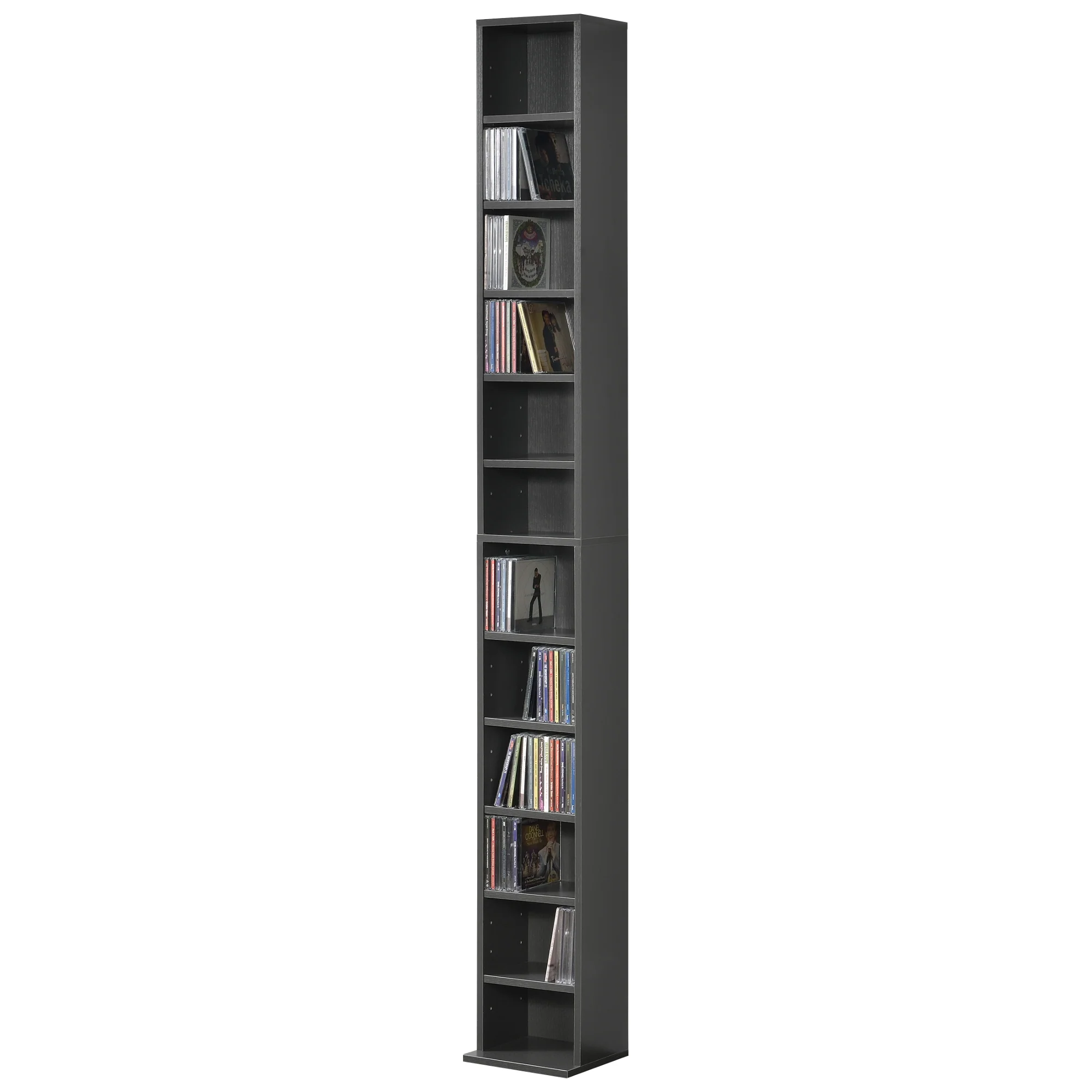 CD DVD kast Tynset vakkenkast met 12 vakken 175x20x20 cm [en.casa] - Image 3
