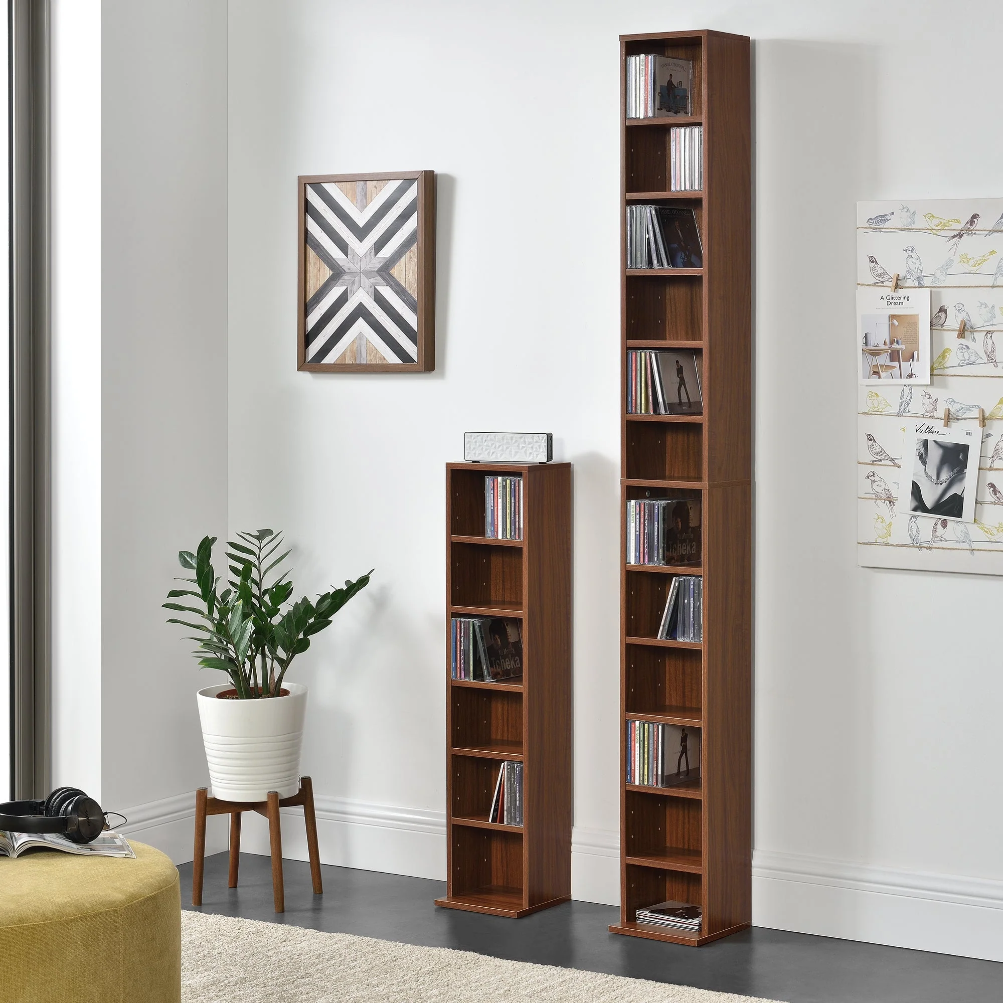 CD DVD kast Tynset vakkenkast met 12 vakken 175x20x20 cm [en.casa] - Image 7