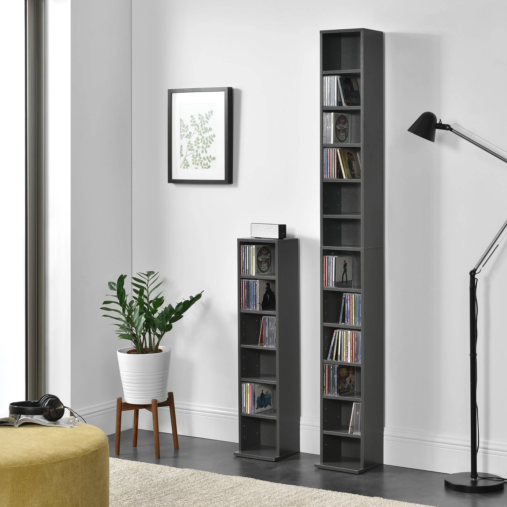 CD DVD kast Tynset vakkenkast met 12 vakken 175x20x20 cm [en.casa] - Image 8
