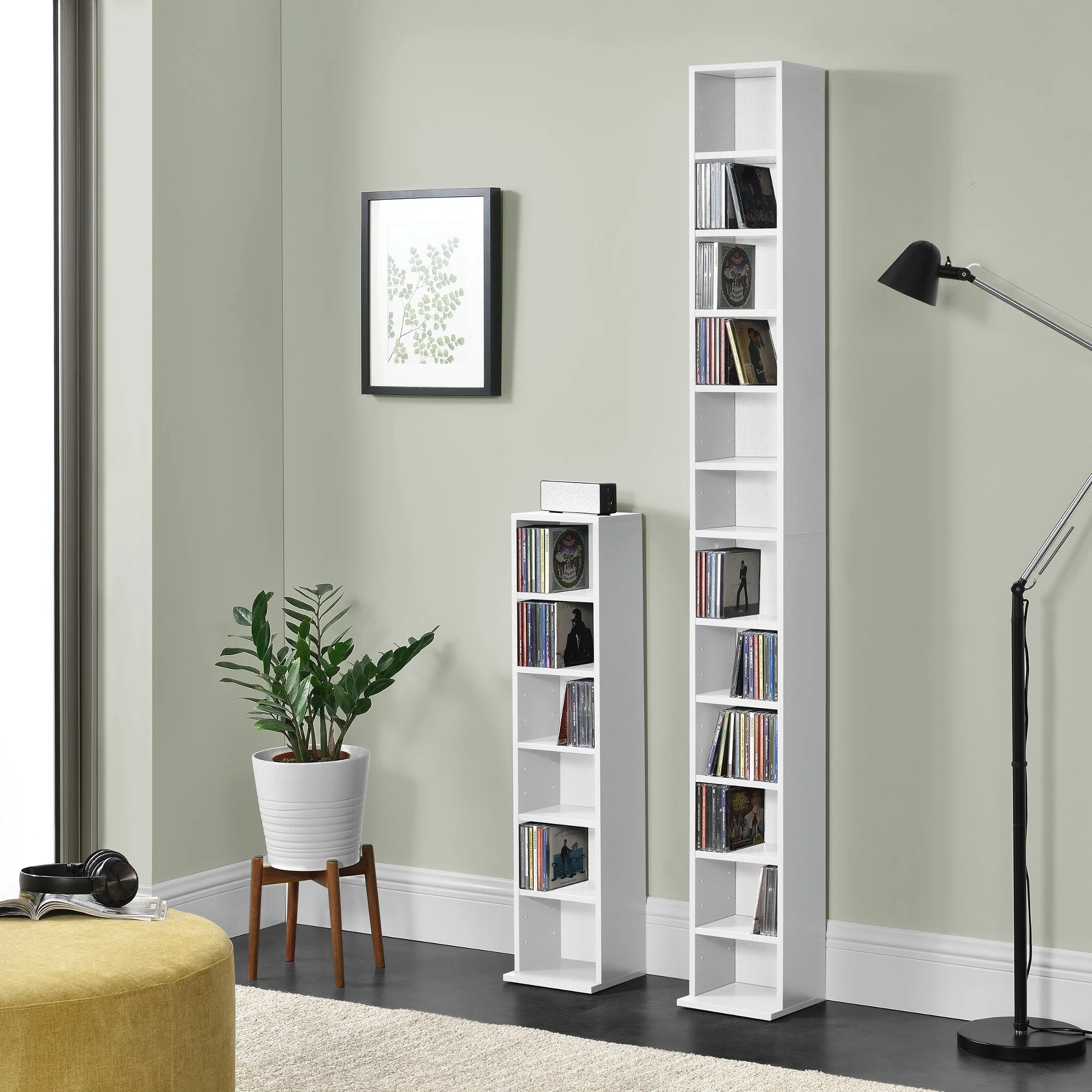 CD DVD kast Tynset vakkenkast met 12 vakken 175x20x20 cm [en.casa] - Image 9