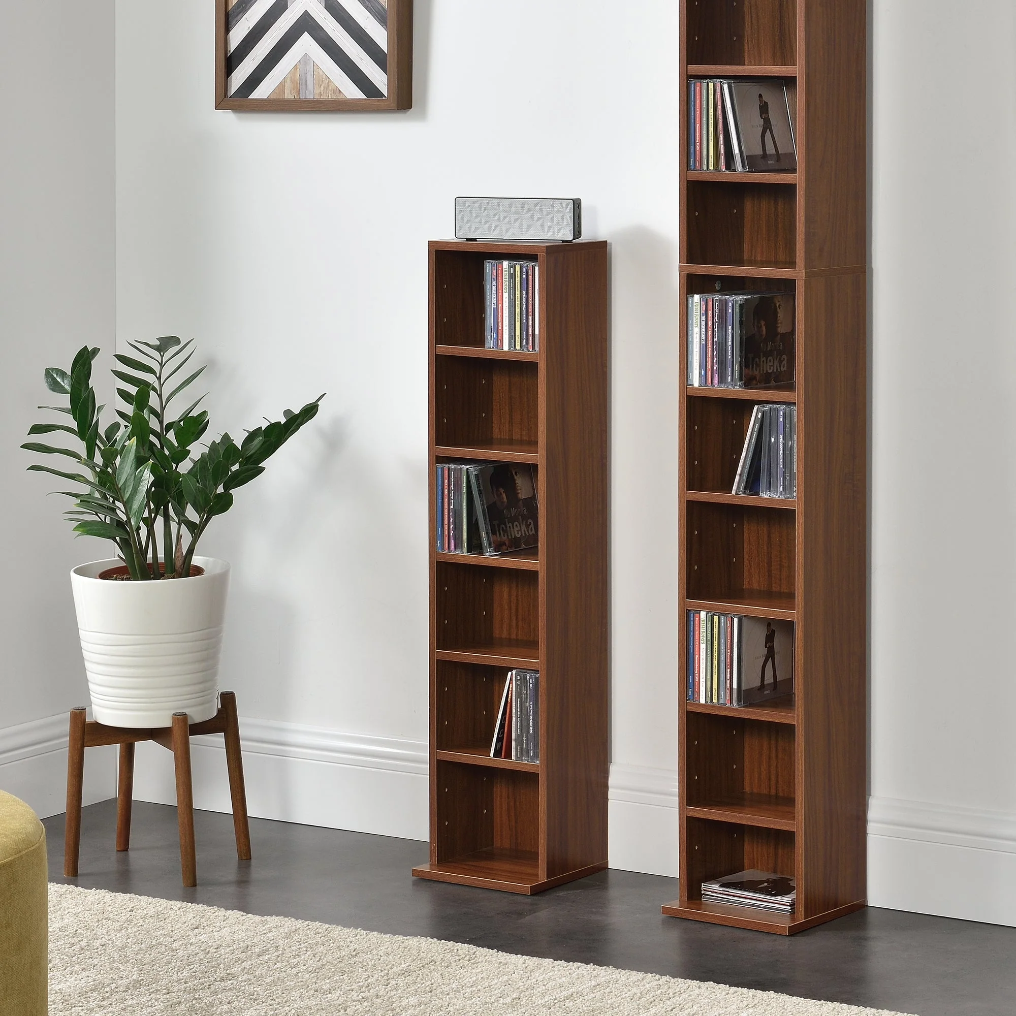 CD DVD kast vakkenkast met 6 planken 90x20x20 cm - verschillende kleuren - Image 7