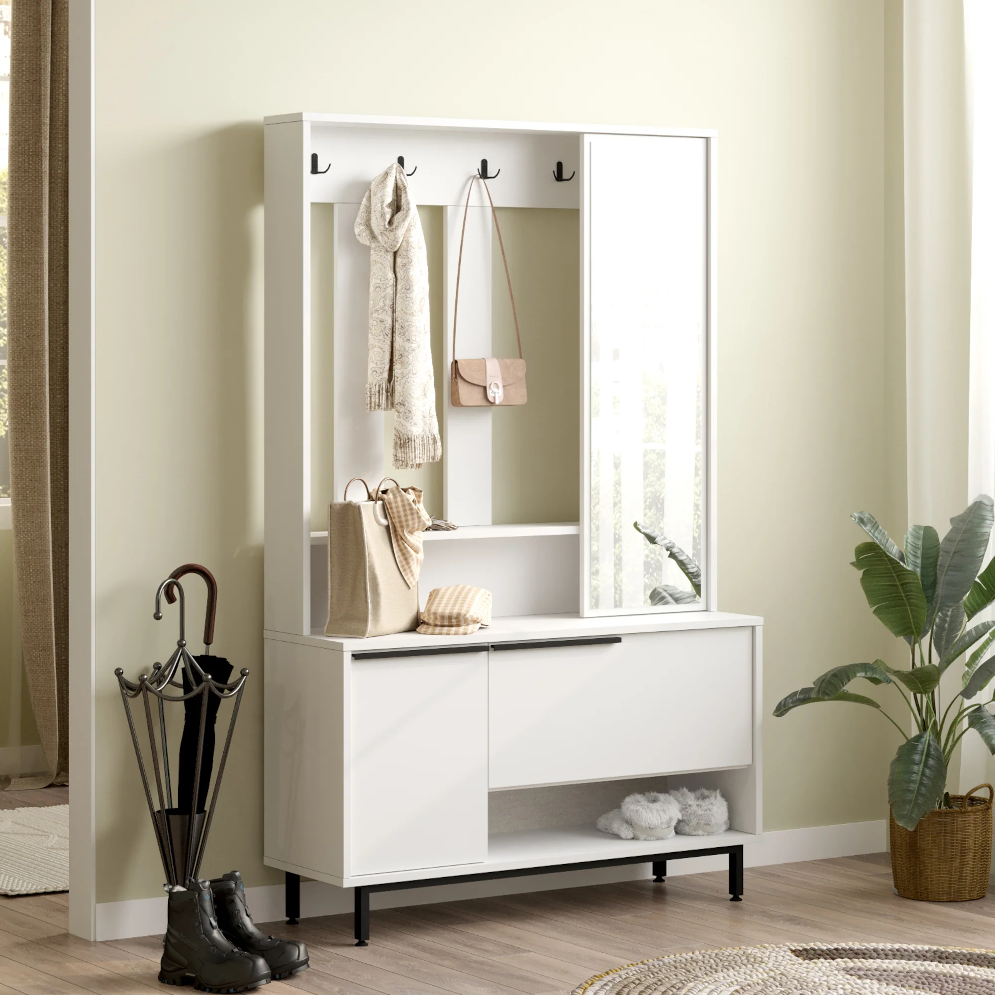 Halmeubel Vesanto halkast 178x112x35,5 cm [en.casa] - Image 2