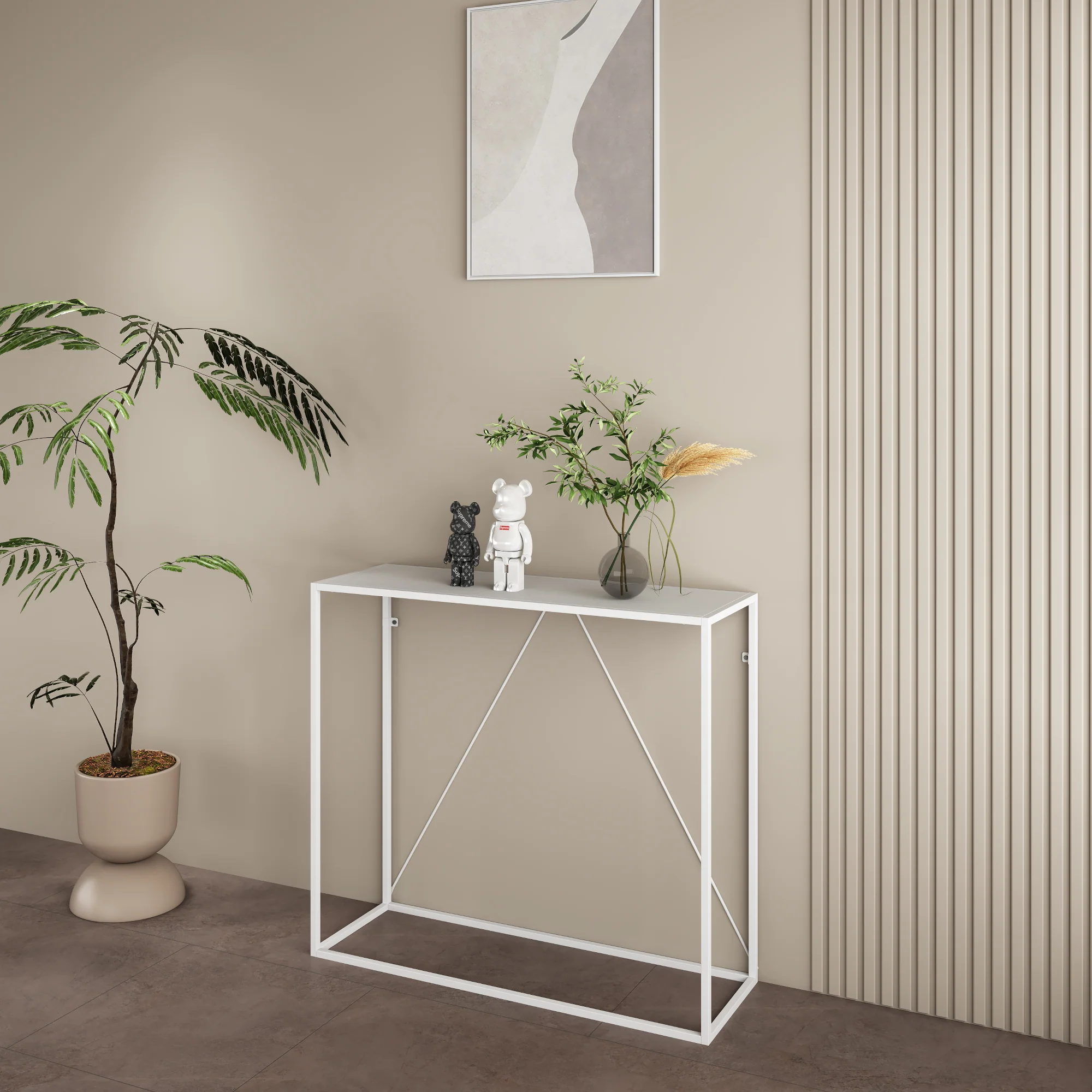 [en.casa] Console tafel Austevoll 90x30x80 cm staal - 2 varianten - Image 2