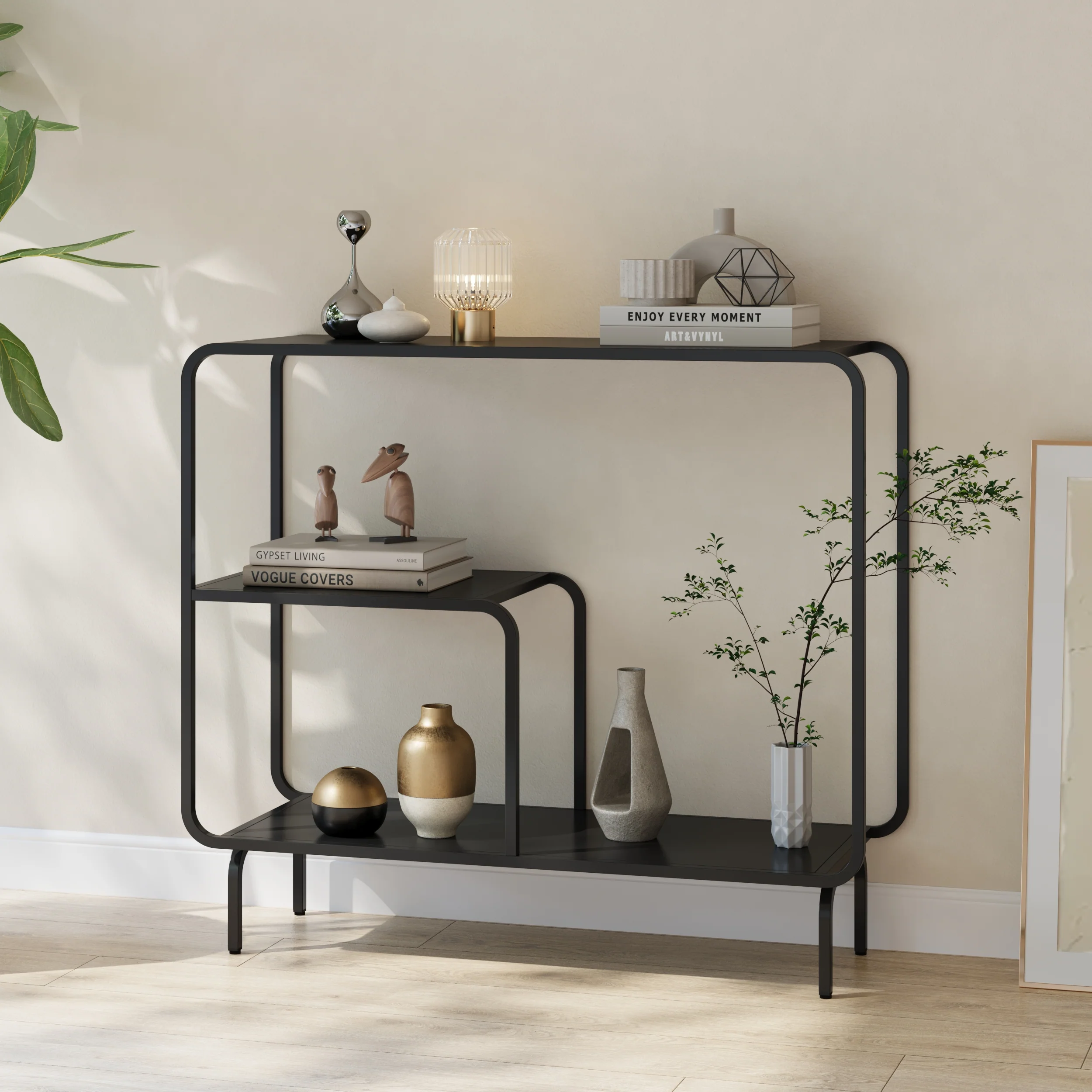 Consoletafel Færder zwart mat [en.casa] - Image 3