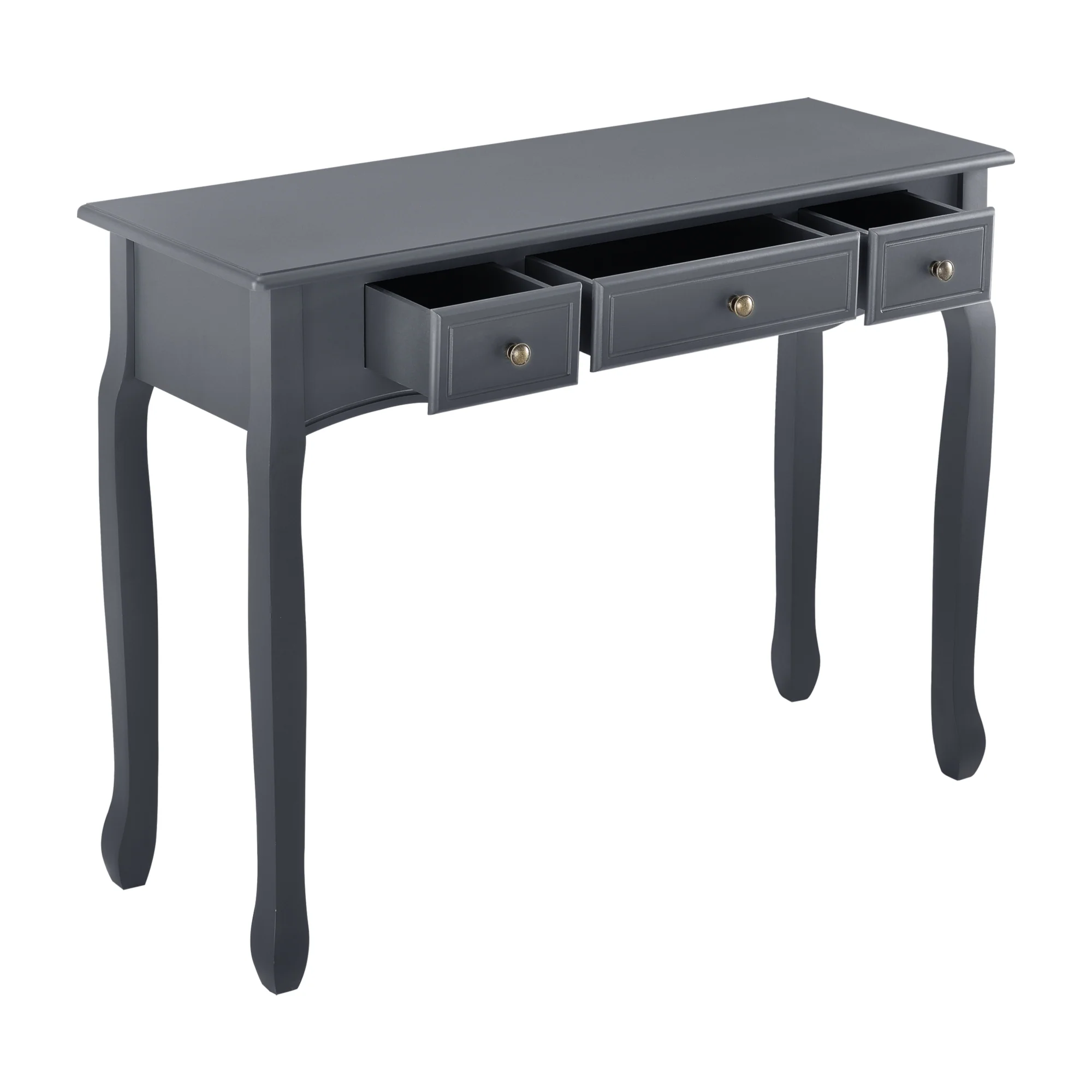 Console tafel sidetafel met 3 lades landelijk grenen en MDF 100x35x78 cm - 3 varianten - Image 2