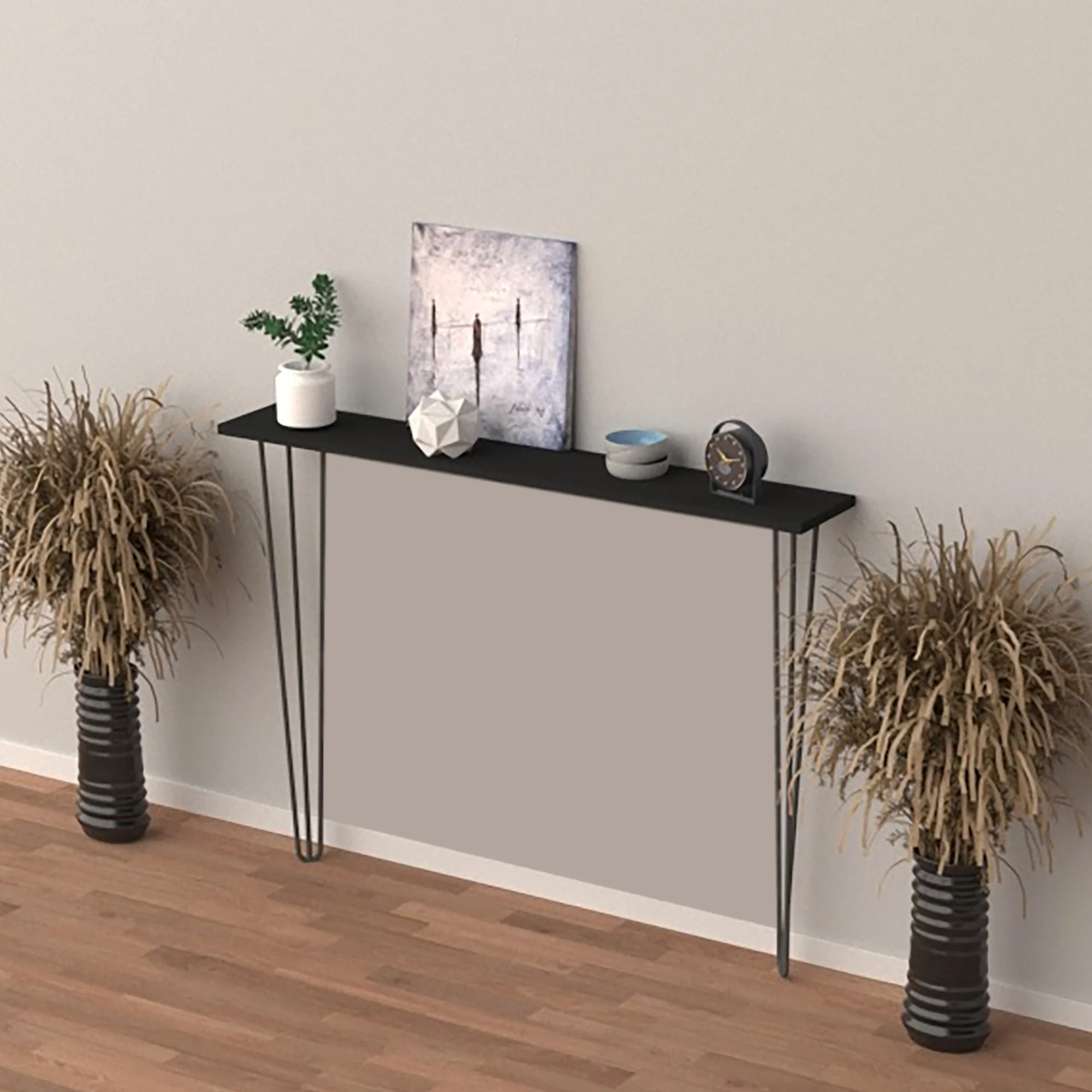 [en.casa] Console tafel Kokemäki met pinpoten zwart - 2 varianten - Image 3