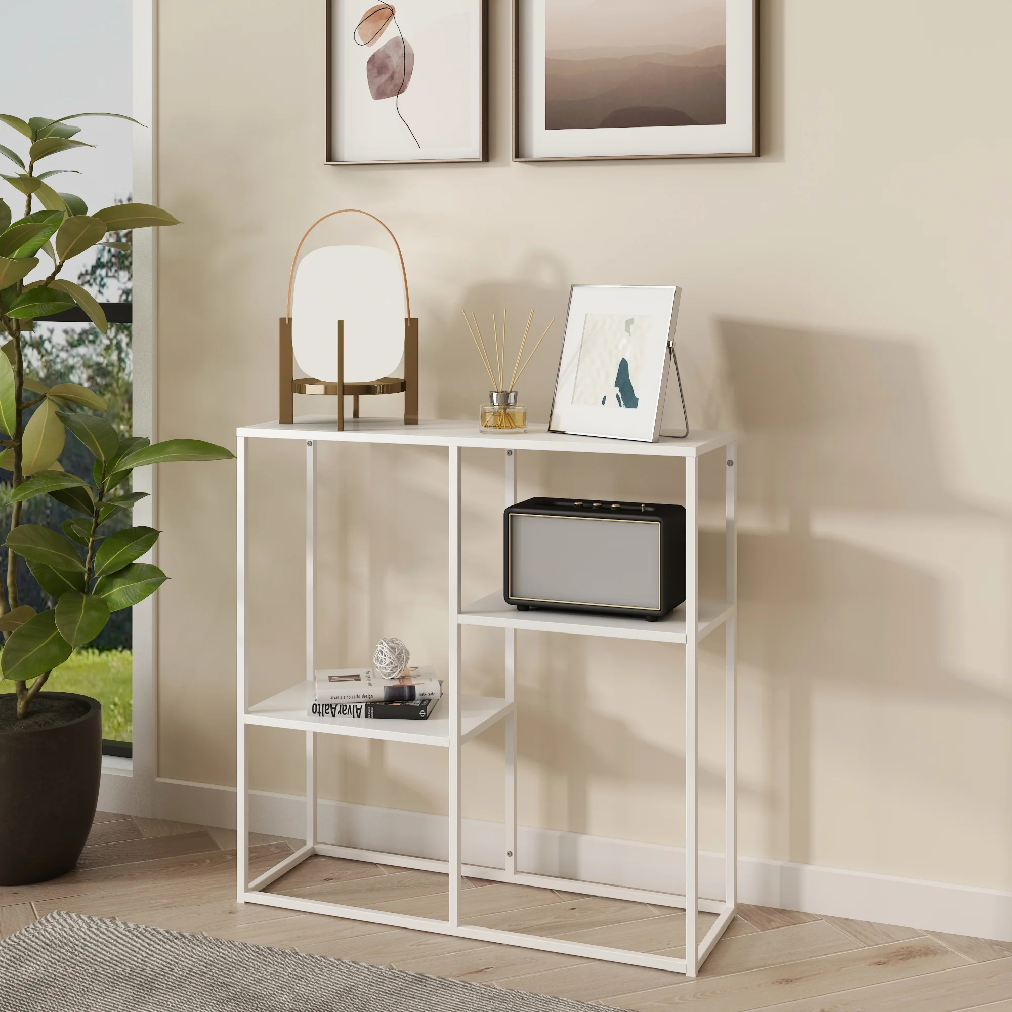 [en.casa] Console tafel Strömstad sidetable 80x80x26 cm - 2 varianten - Image 2